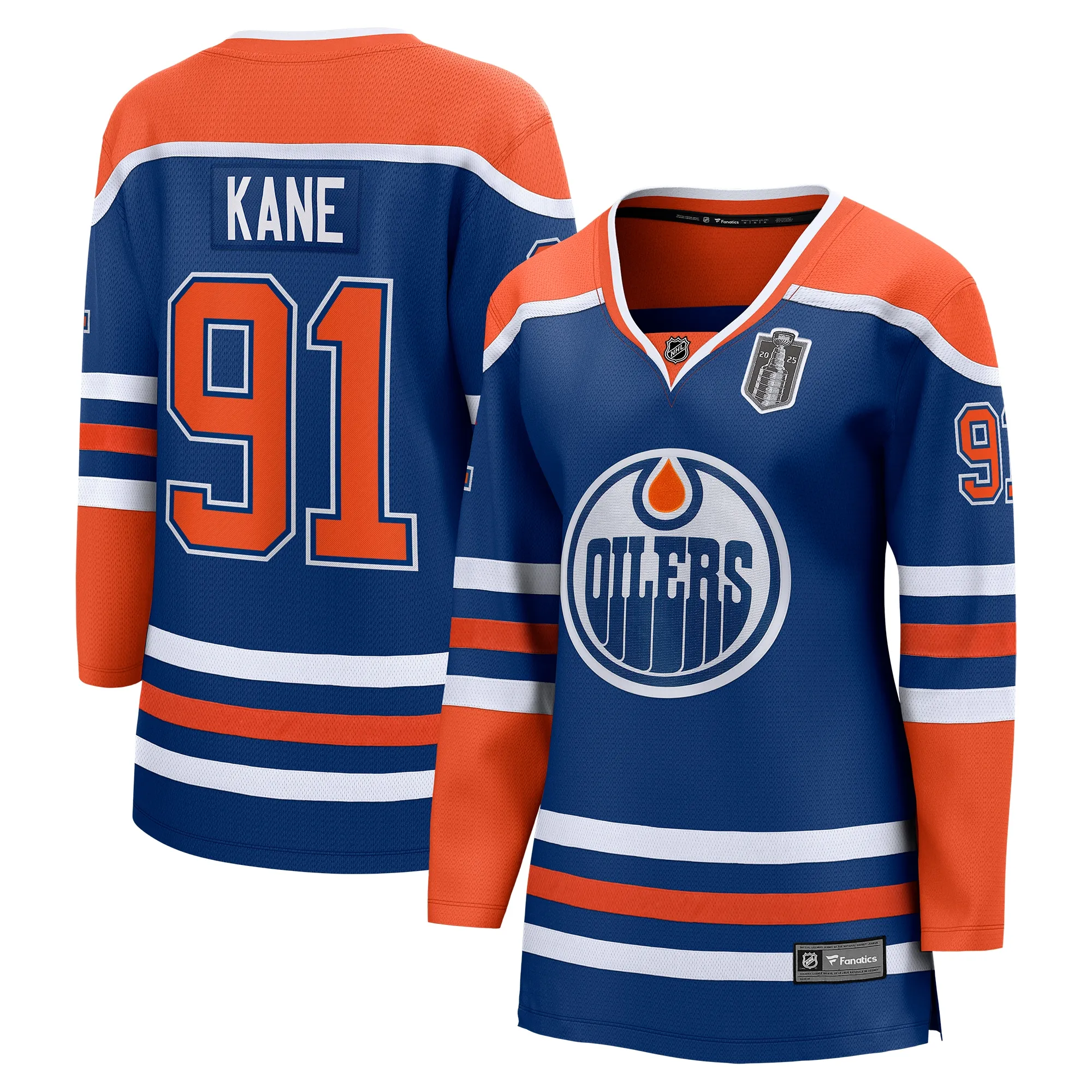 Evander Kane Edmonton Oilers Fanatics Women's 2025 Stanley Cup Final Home Breakaway Jersey - Royal