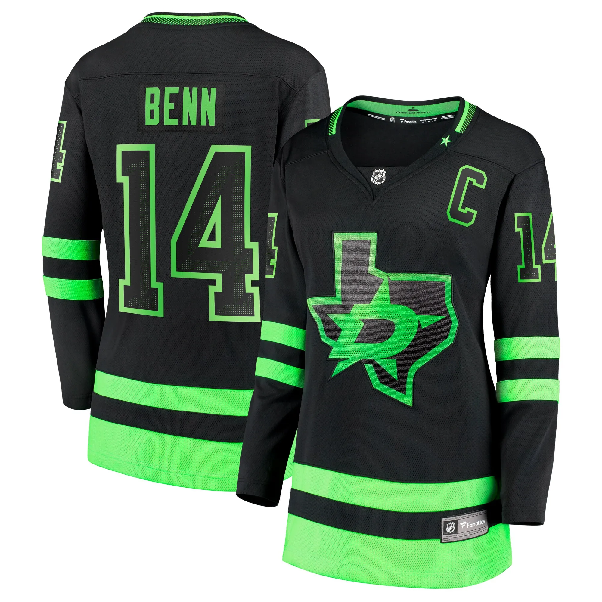 Jamie Benn Dallas Stars Fanatics Women's Alternate Premier Breakaway Player Jersey - Black