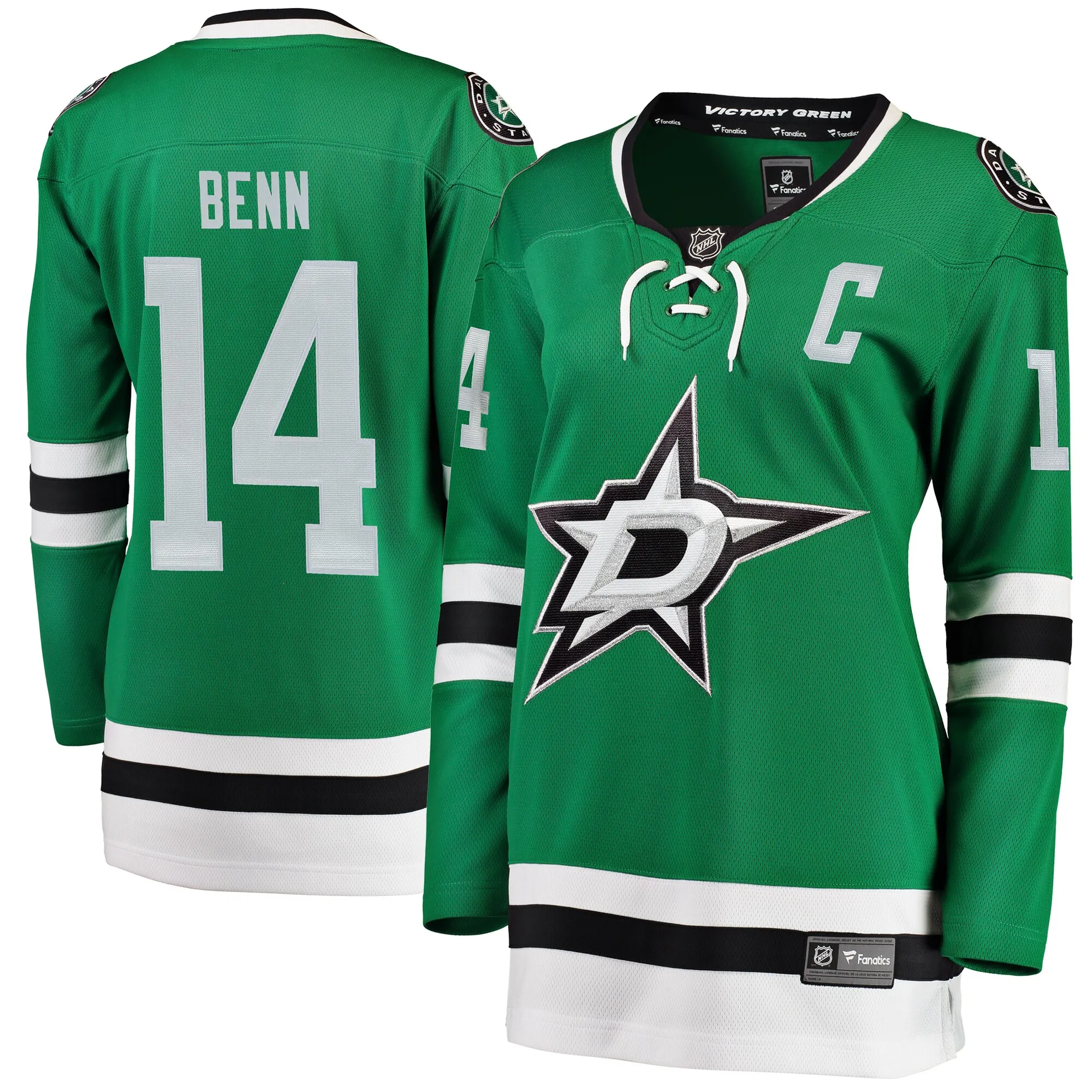 Jamie Benn Dallas Stars Fanatics Women's Home Breakaway Player Jersey - Green