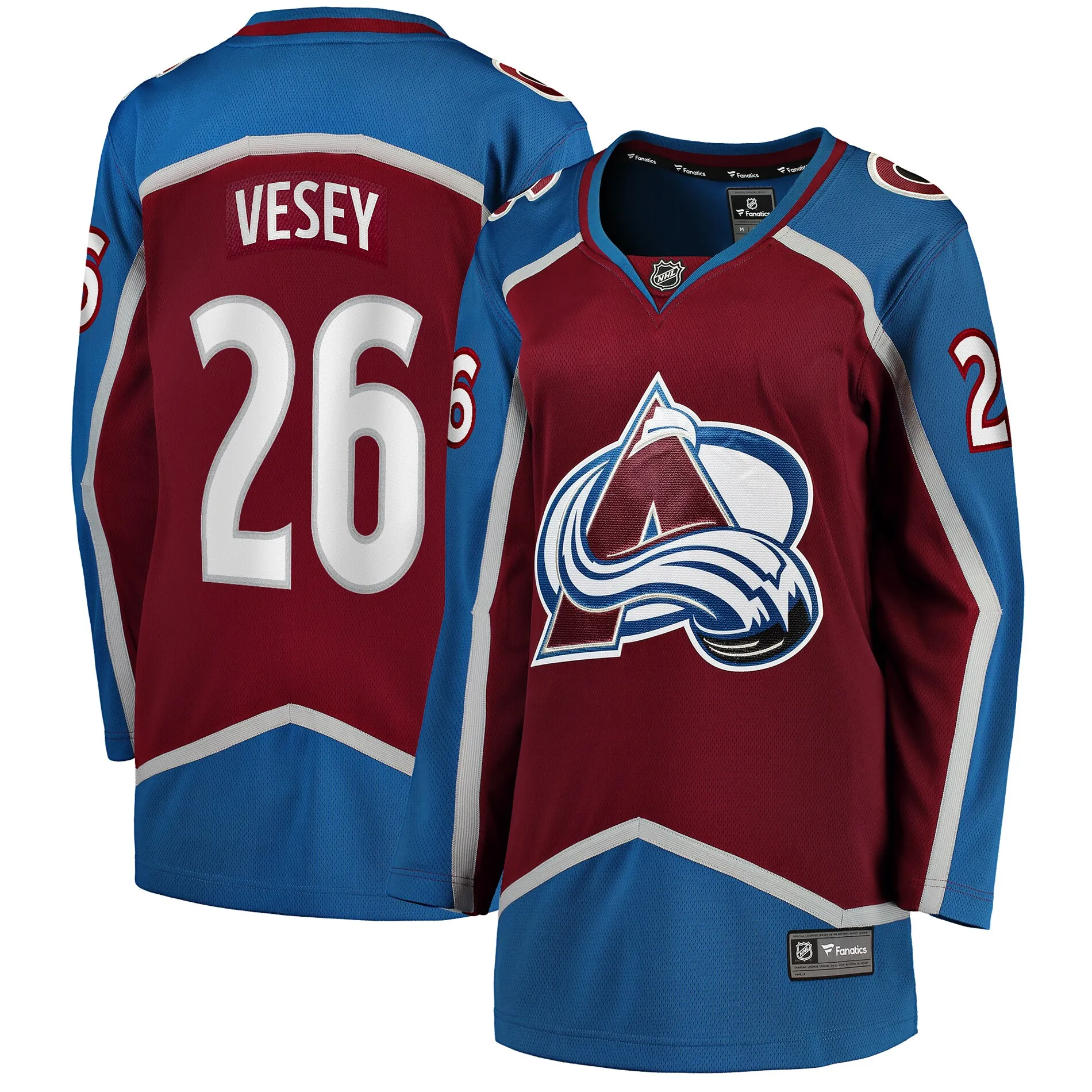 Jimmy Vesey Colorado Avalanche Fanatics Women's Home Breakaway Player Jersey - Burgundy