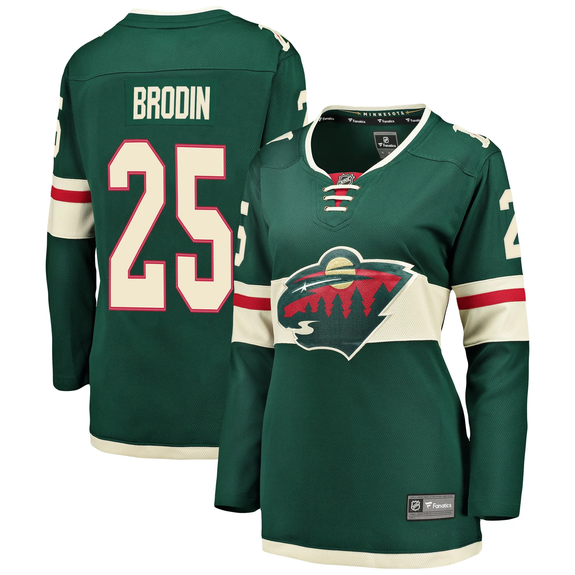 Jonas Brodin Minnesota Wild Fanatics Women's Breakaway Player Jersey - Green