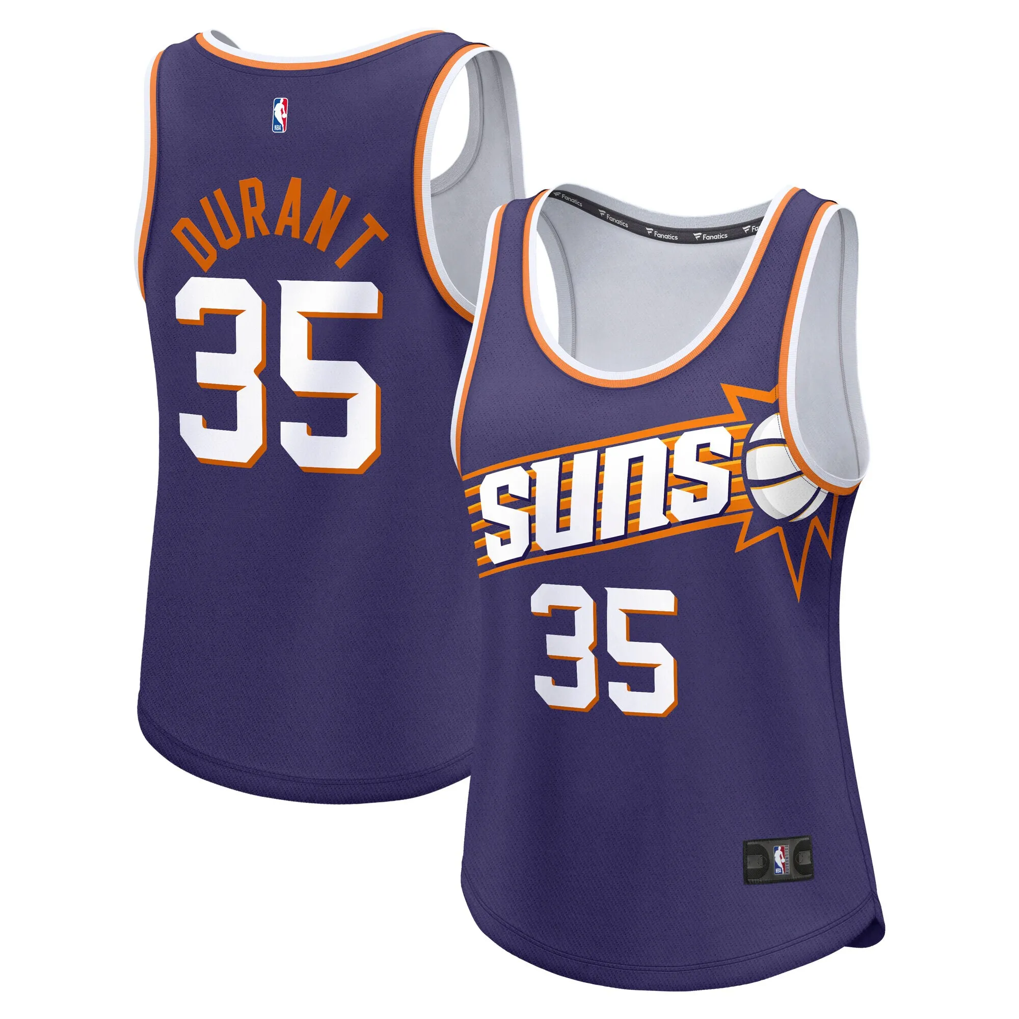 Kevin Durant Phoenix Suns Fanatics Women's Fast Break Player Jersey - Icon Edition - Purple