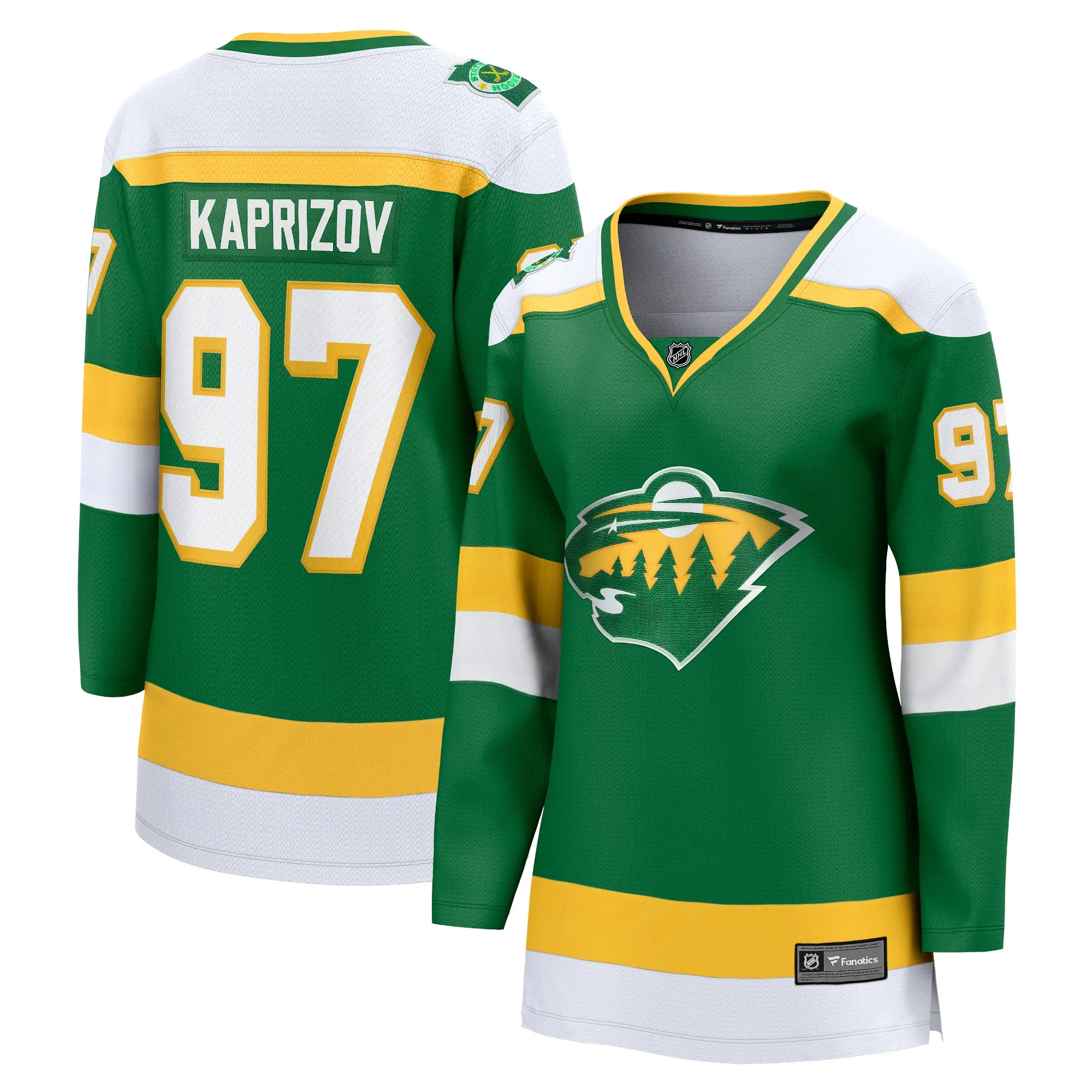 Kirill Kaprizov Minnesota Wild Fanatics Women's Alternate Premier Breakaway Player Jersey – Green
