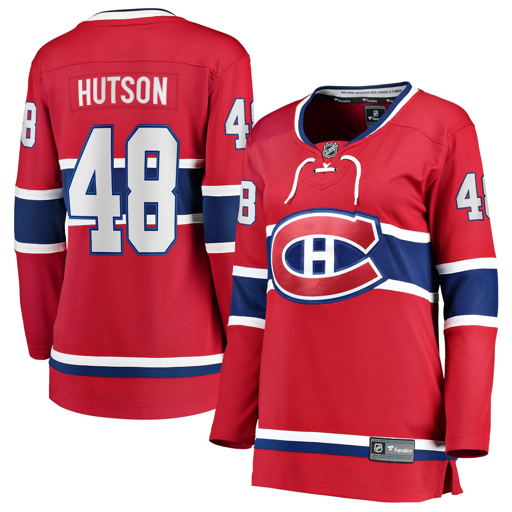 Lane Hutson Montreal Canadiens Fanatics Women's Home Breakaway Player Jersey - Red