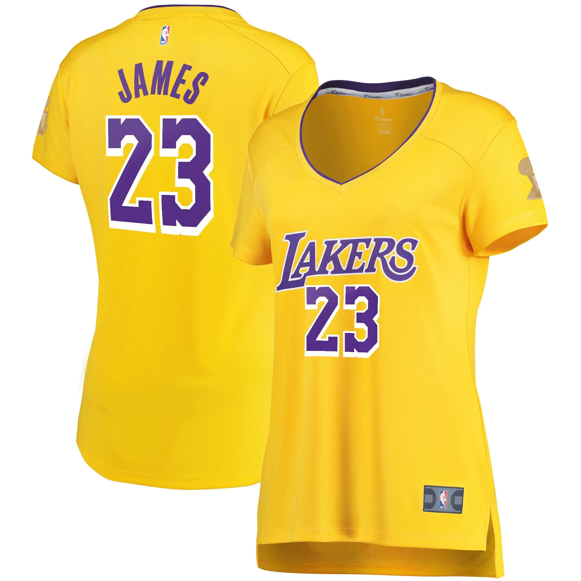 LeBron James Los Angeles Lakers Fanatics Women's 2020 NBA Finals Champions Fast Break Replica Jersey - Icon Edition - Gold