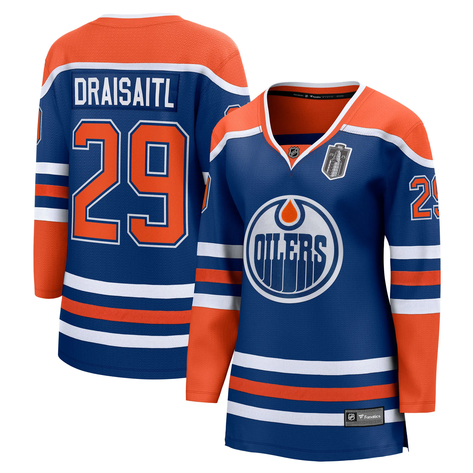 Leon Draisaitl Edmonton Oilers Fanatics Women's 2025 Stanley Cup Final Home Breakaway Jersey - Royal