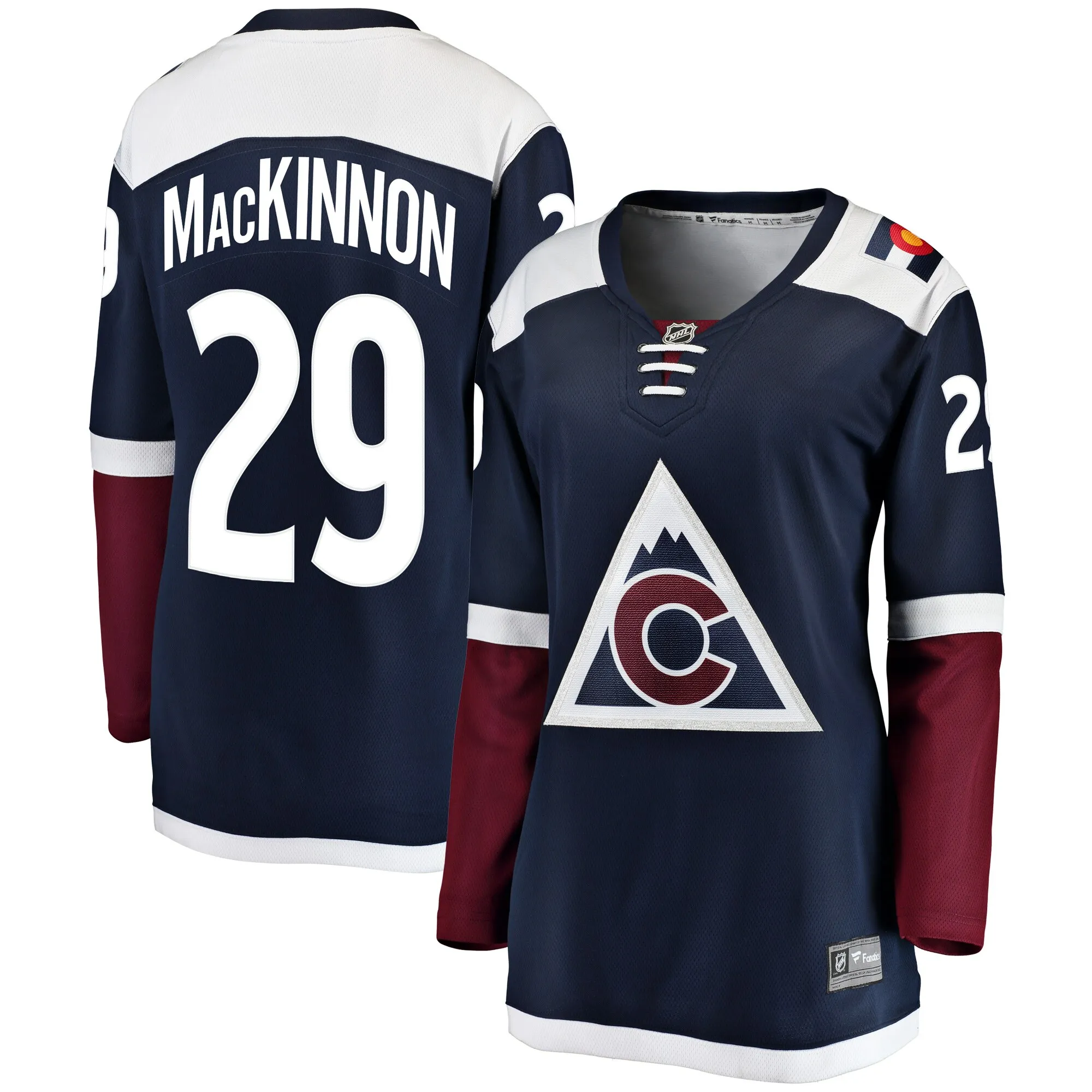 Nathan MacKinnon Colorado Avalanche Fanatics Women's Alternate Breakaway Player Jersey - Navy