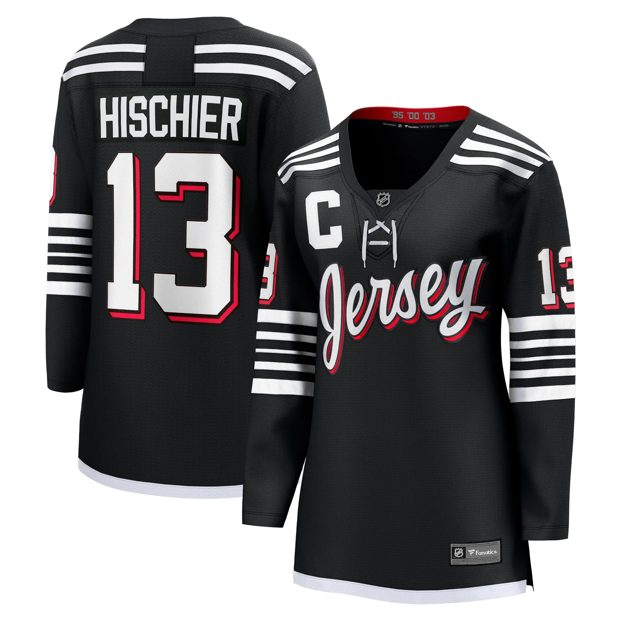 Nico Hischier New Jersey Devils Fanatics Women's Alternate Premier Breakaway Player Jersey - Black