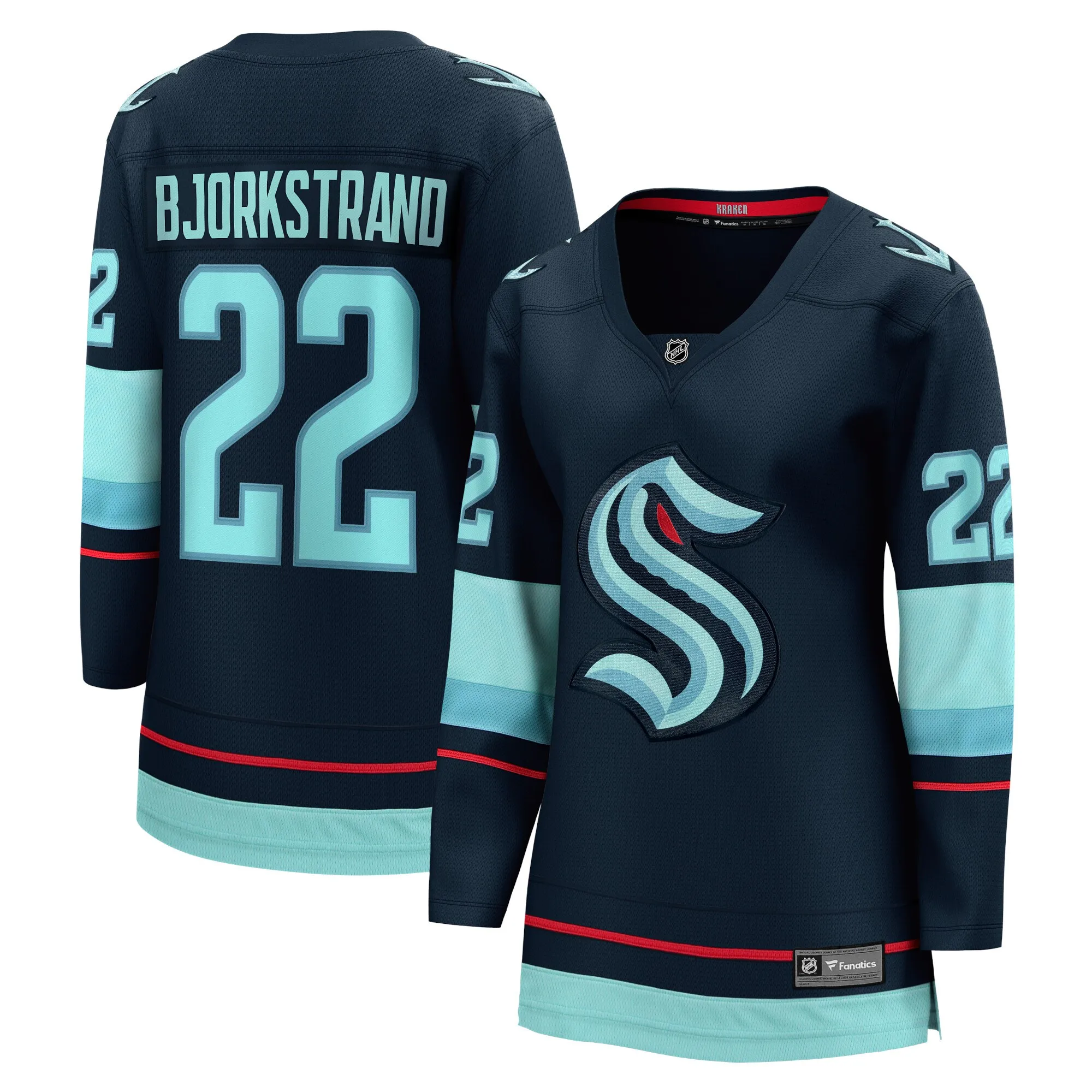 Oliver Bjorkstrand Seattle Kraken Fanatics Women's Home Breakaway Player Jersey - Deep Sea Blue