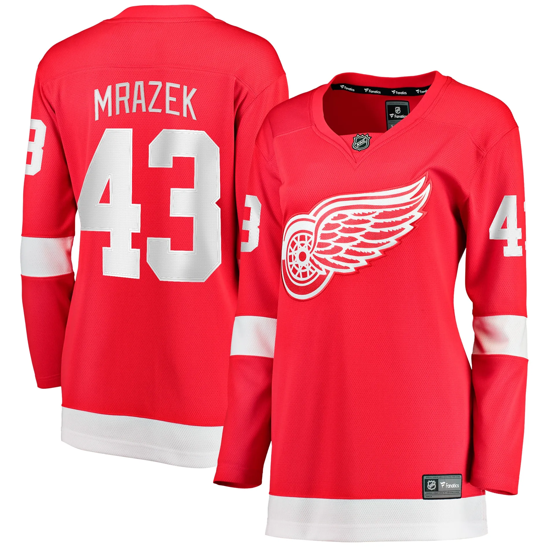 Petr Mrazek Detroit Red Wings Fanatics Women's Home Breakaway Player Jersey - Red
