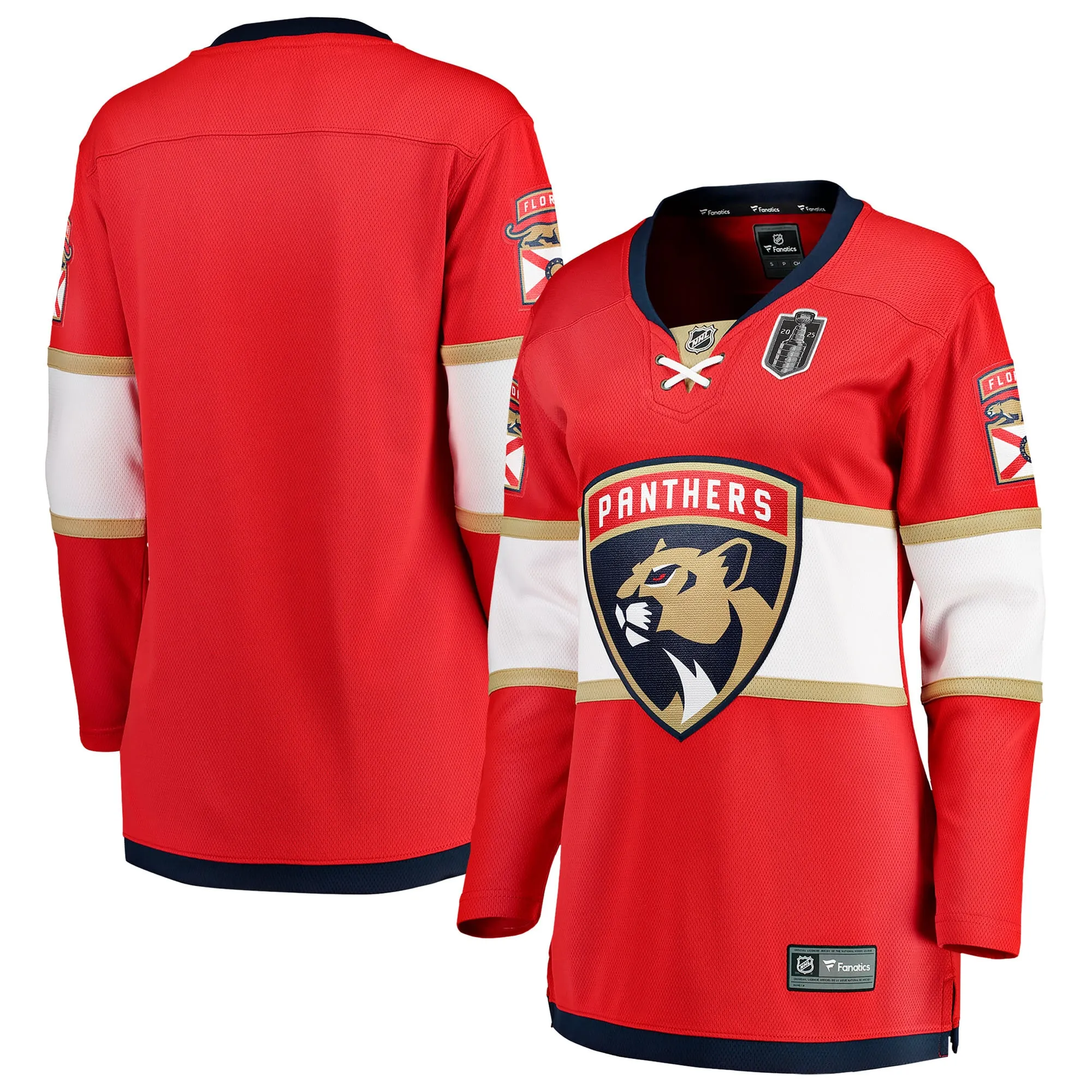 Florida Panthers Fanatics Women's 2025 Stanley Cup Final Home Breakaway Jersey - Red