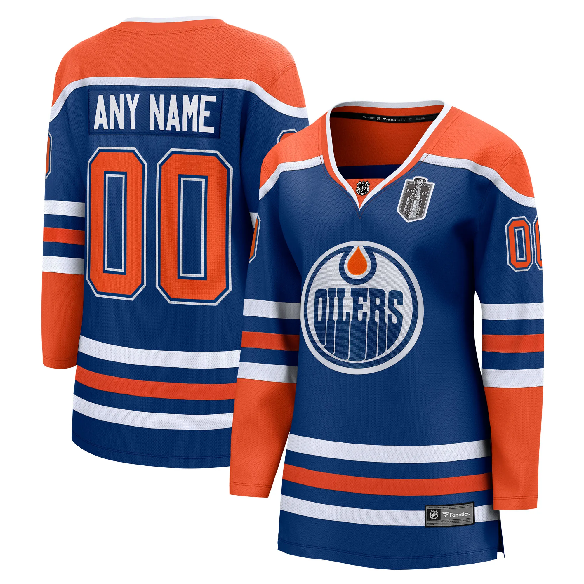 Edmonton Oilers Fanatics Women's 2025 Stanley Cup Final Home Breakaway Custom Jersey - Royal