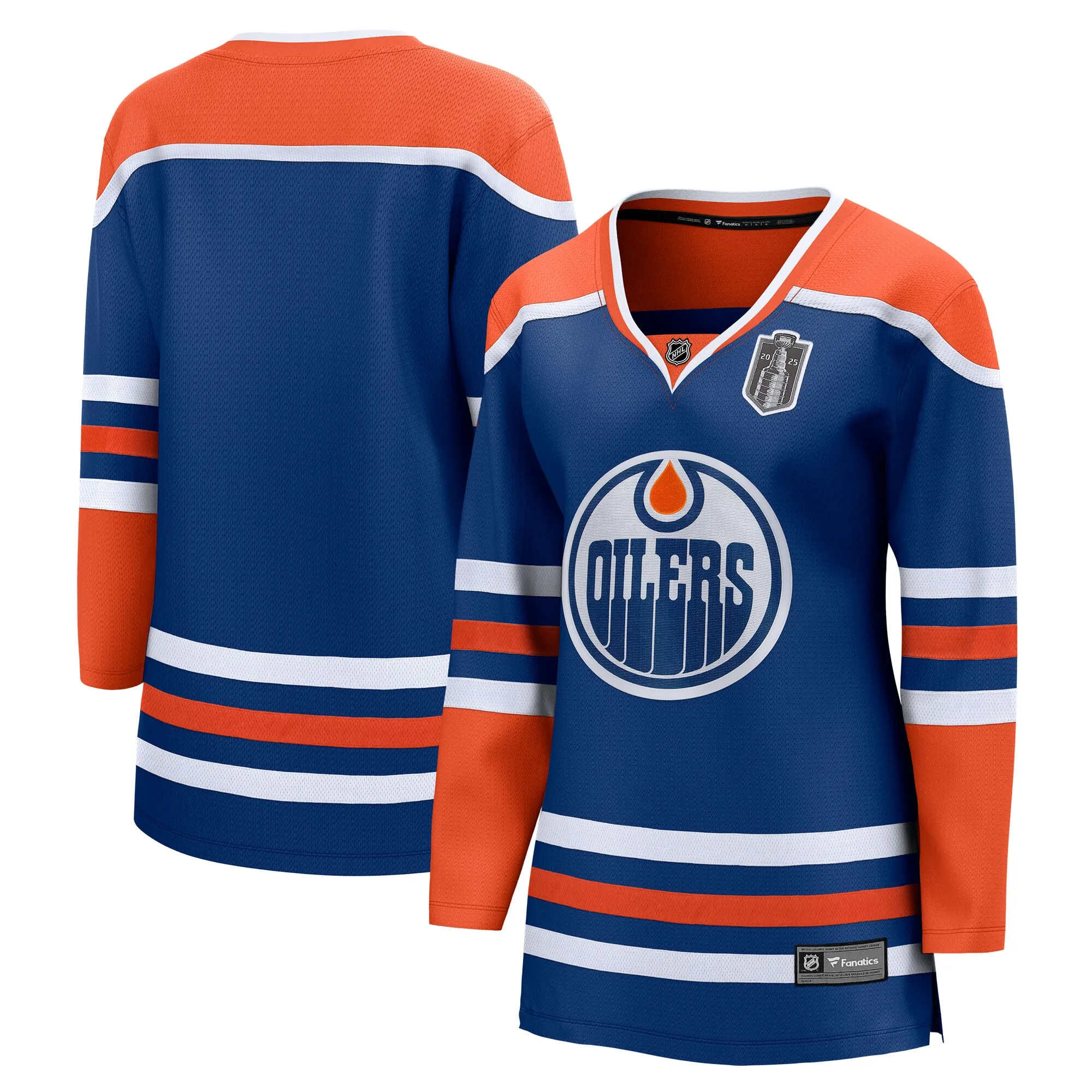 Edmonton Oilers Fanatics Women's 2025 Stanley Cup Final Home Breakaway Jersey - Royal