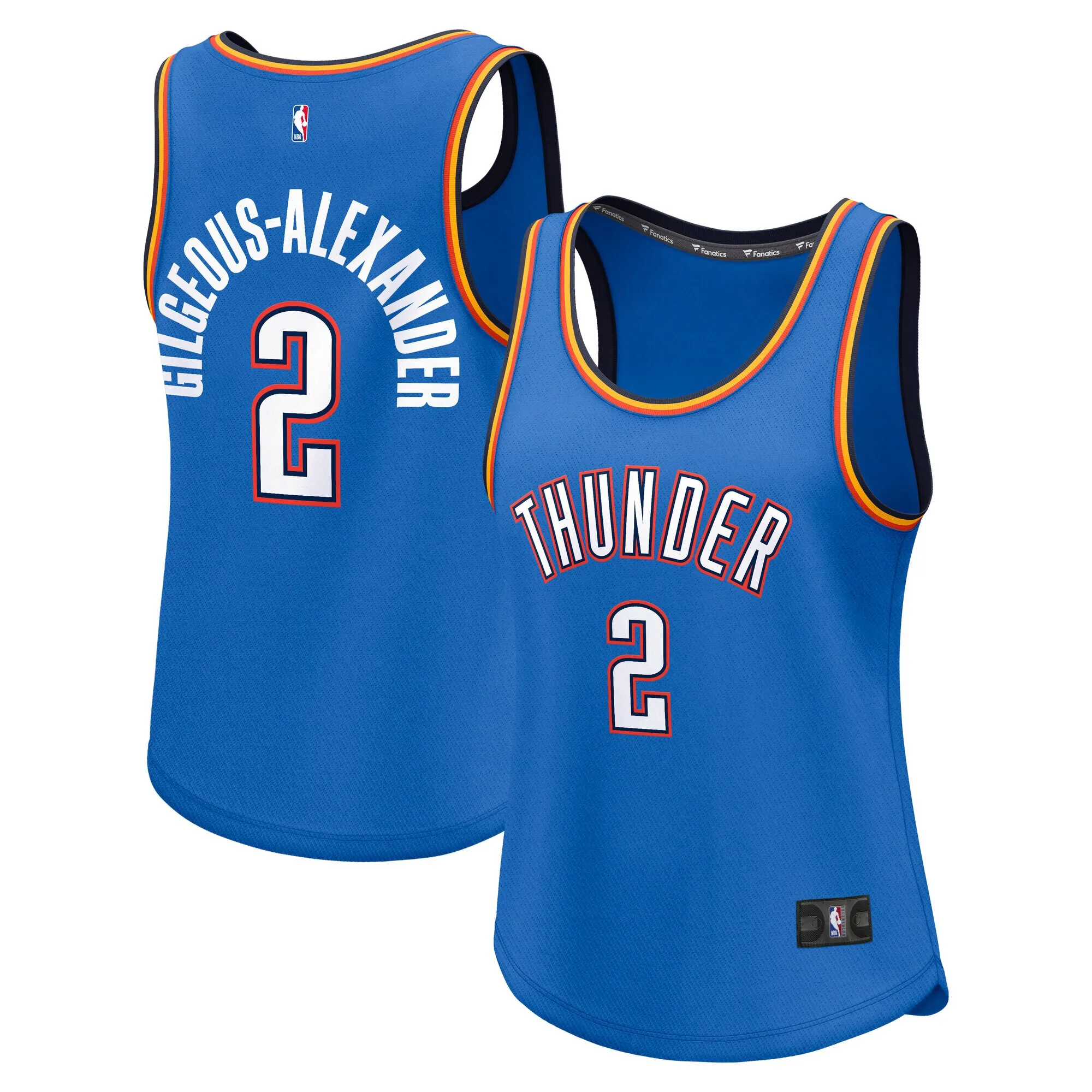 Shai Gilgeous-Alexander Oklahoma City Thunder Fanatics Women's Fast Break Player Jersey - Icon Edition - Blue