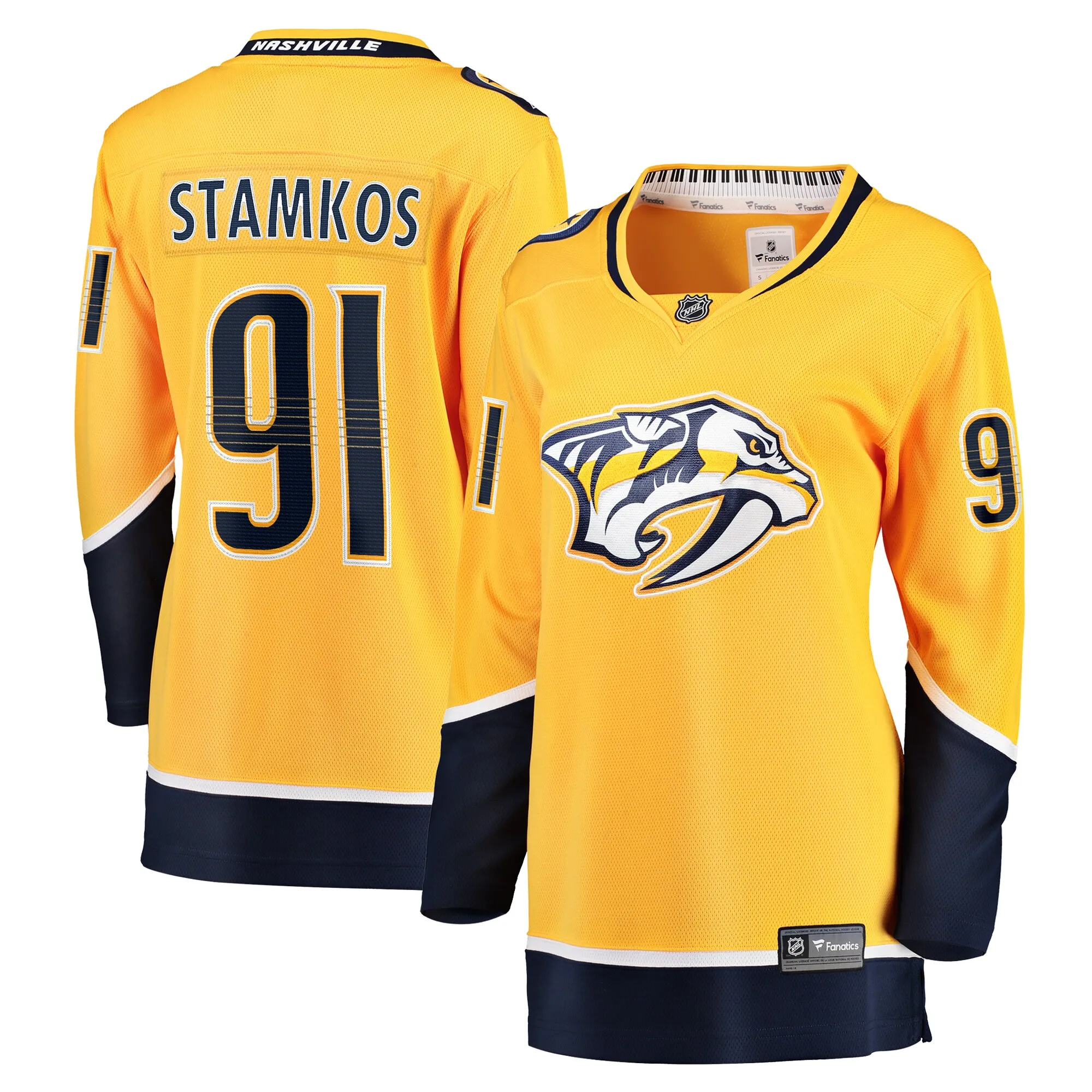 Steven Stamkos Nashville Predators Fanatics Women's Home Premier Breakaway Player Jersey - Gold