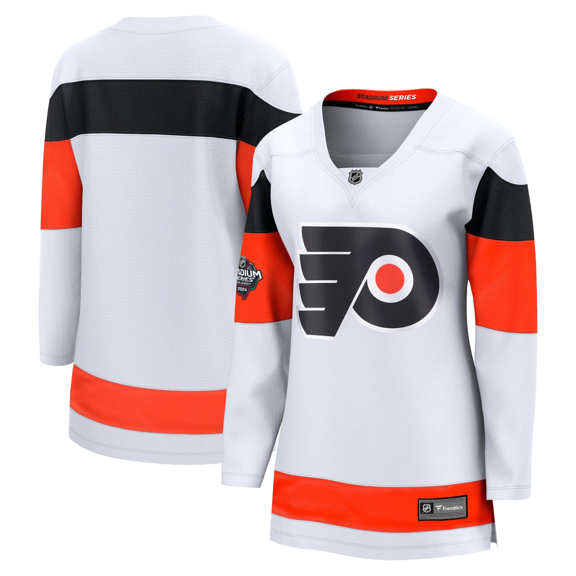 Philadelphia Flyers Fanatics Women's 2024 NHL Stadium Series Breakaway Jersey – White
