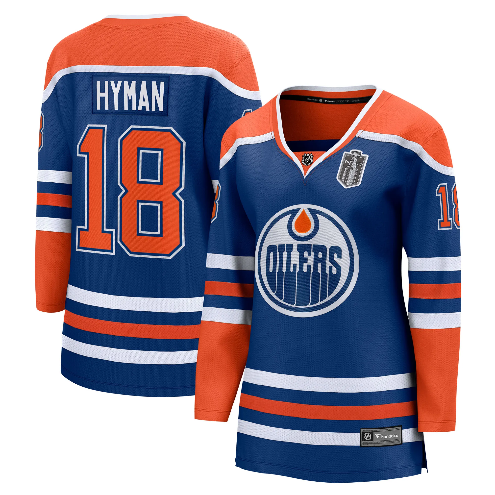 Zach Hyman Edmonton Oilers Fanatics Women's 2025 Stanley Cup Final Home Breakaway Jersey - Royal