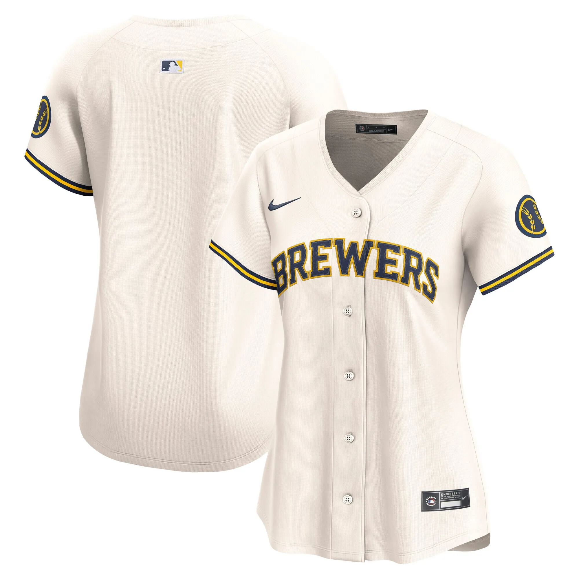 Milwaukee Brewers Nike Women's Home Limited Jersey - Cream