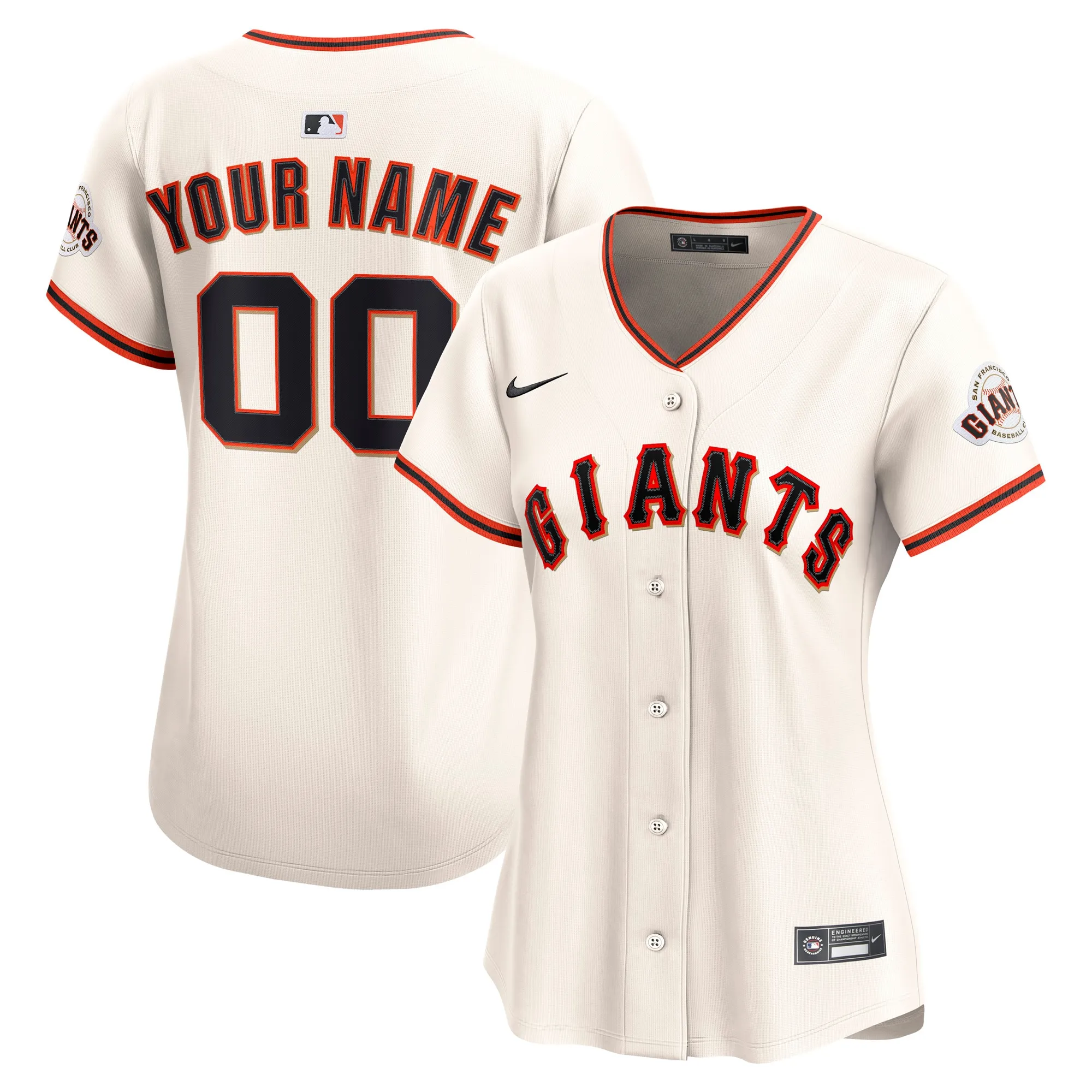 San Francisco Giants Nike Women's Home Limited Custom Jersey - Cream