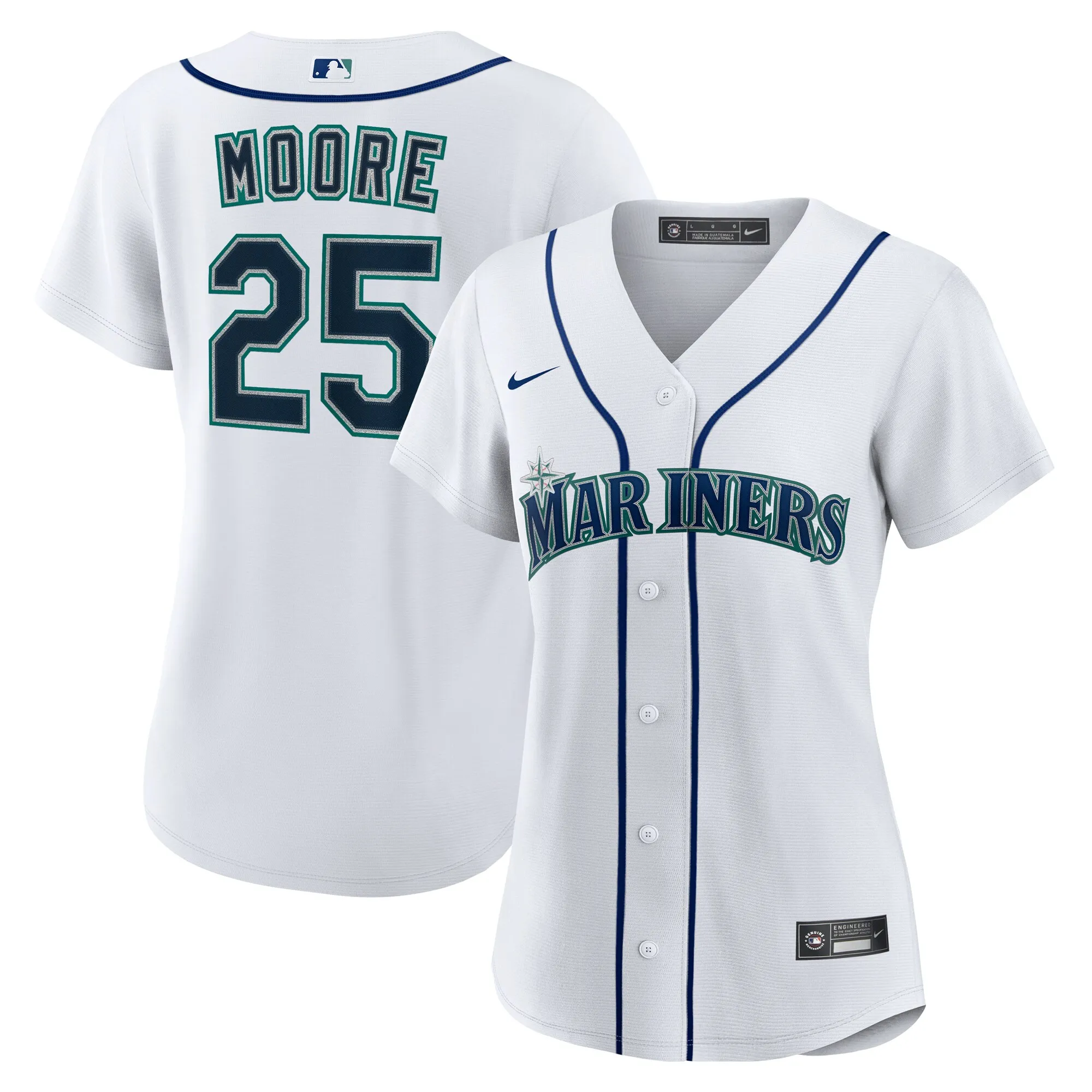 Dylan Moore Seattle Mariners Nike Women's Home Replica Jersey - White