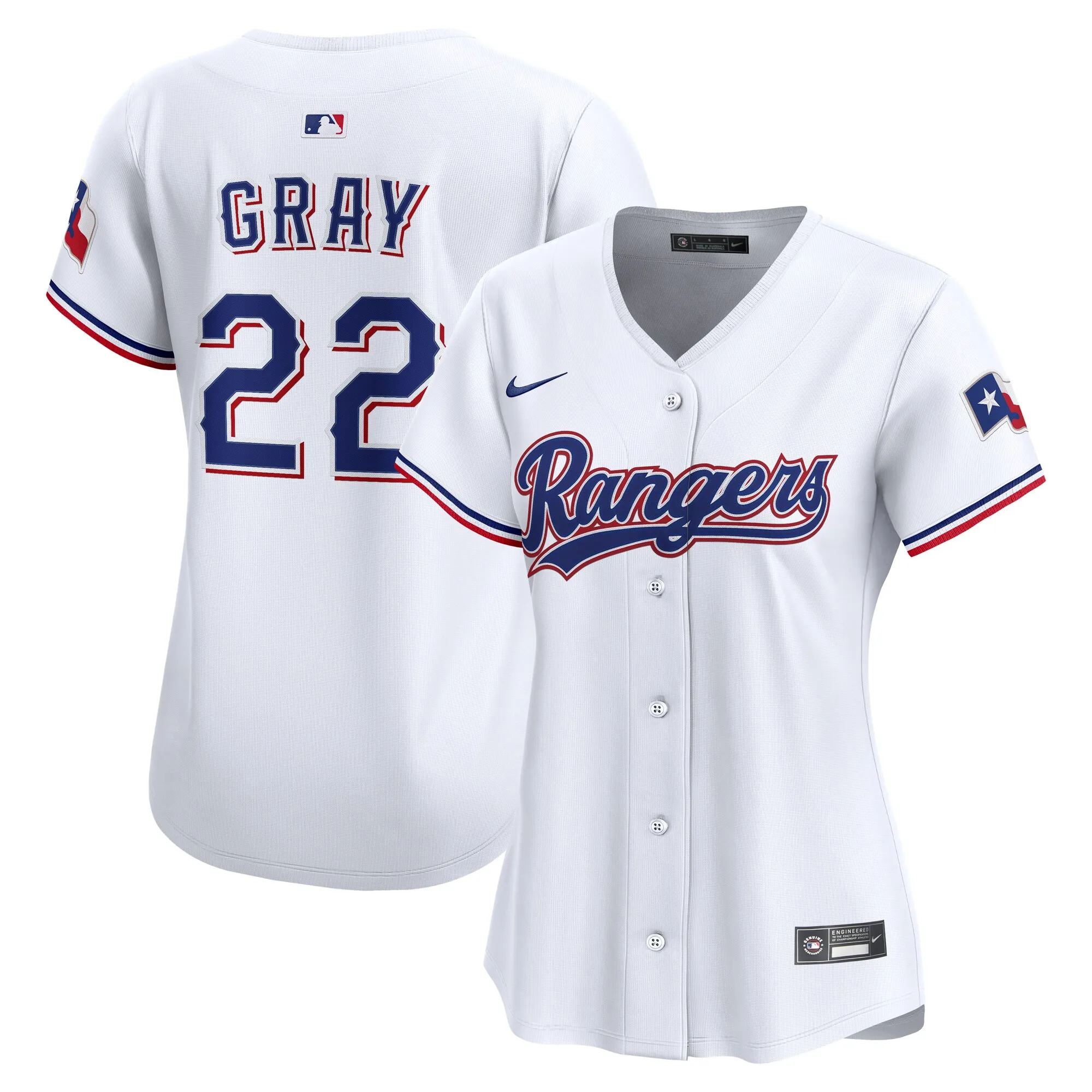 Jon Gray Texas Rangers Nike Women's Home Limited Jersey – White