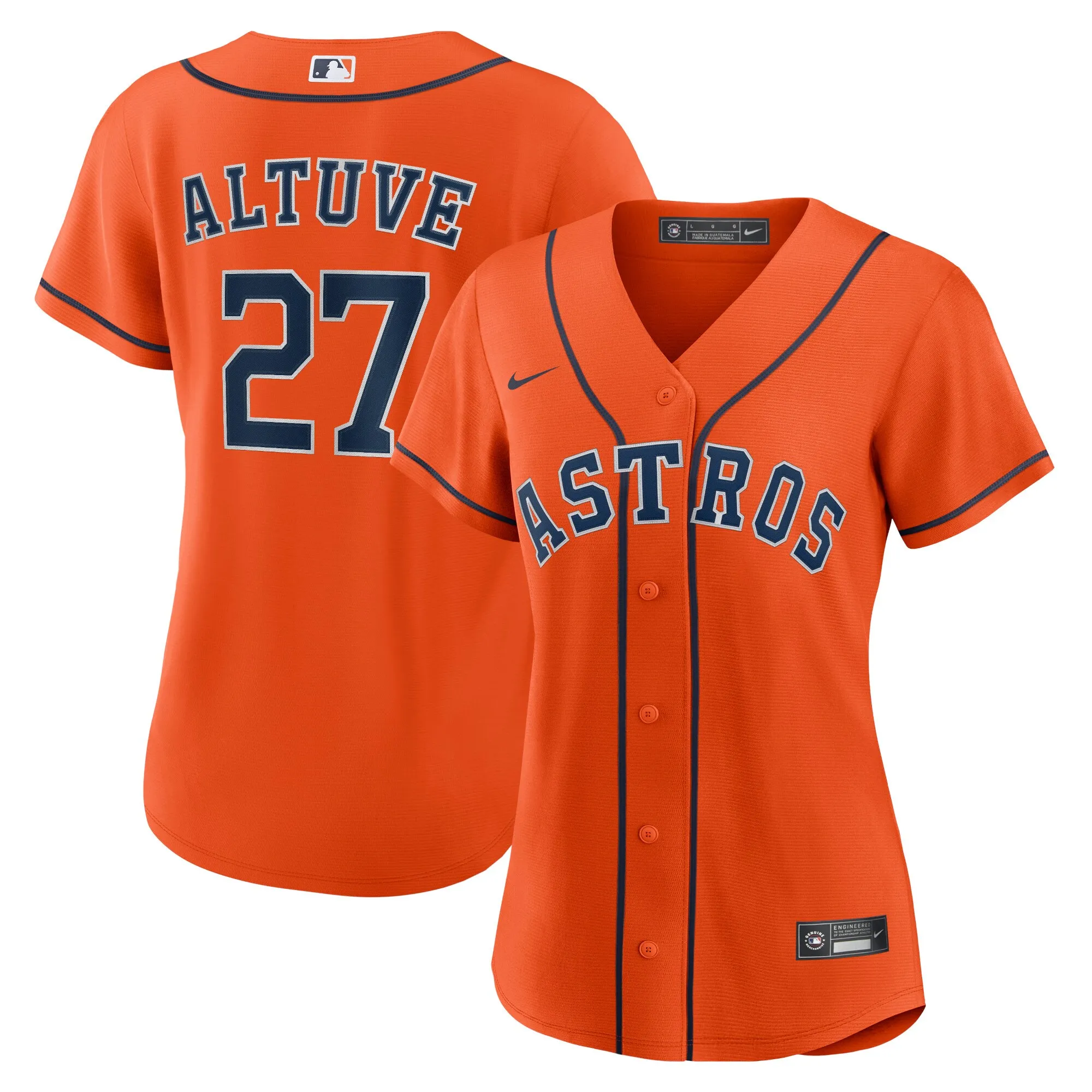 Jose Altuve Houston Astros Nike Women's Alternate Replica Player Jersey - Orange