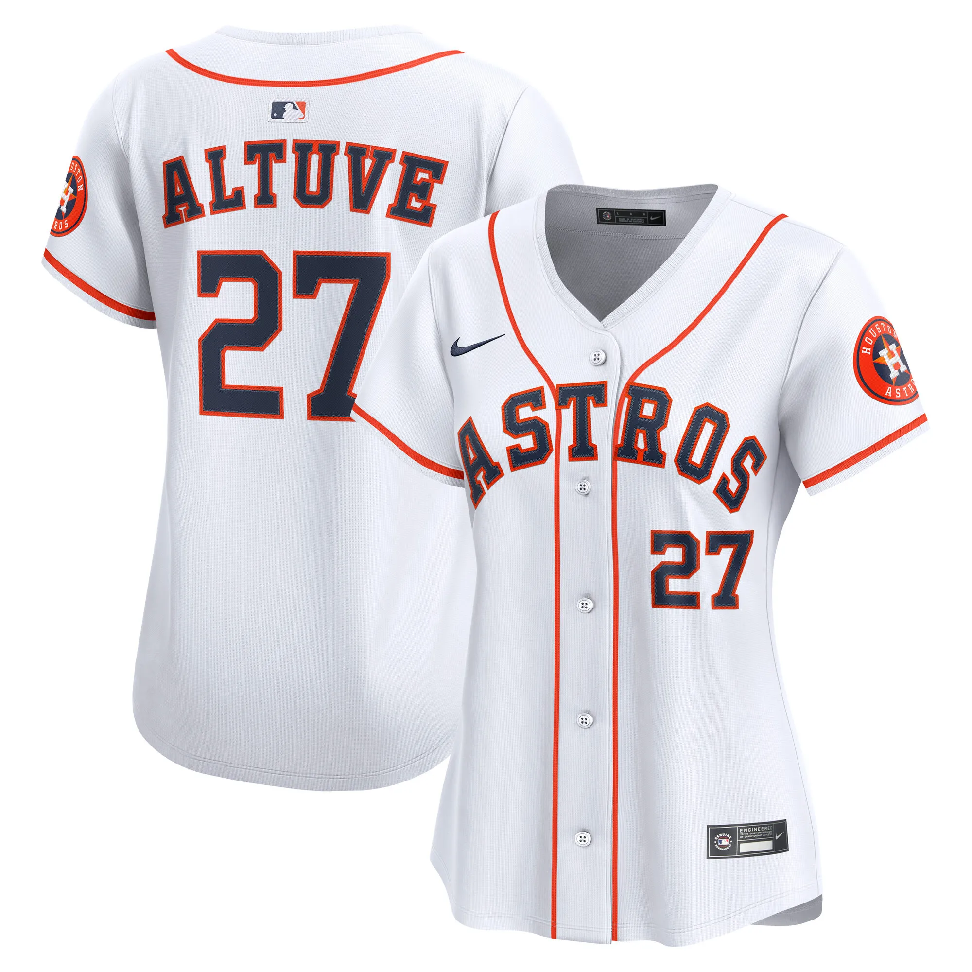 Jose Altuve Houston Astros Nike Women's Home Limited Jersey – White