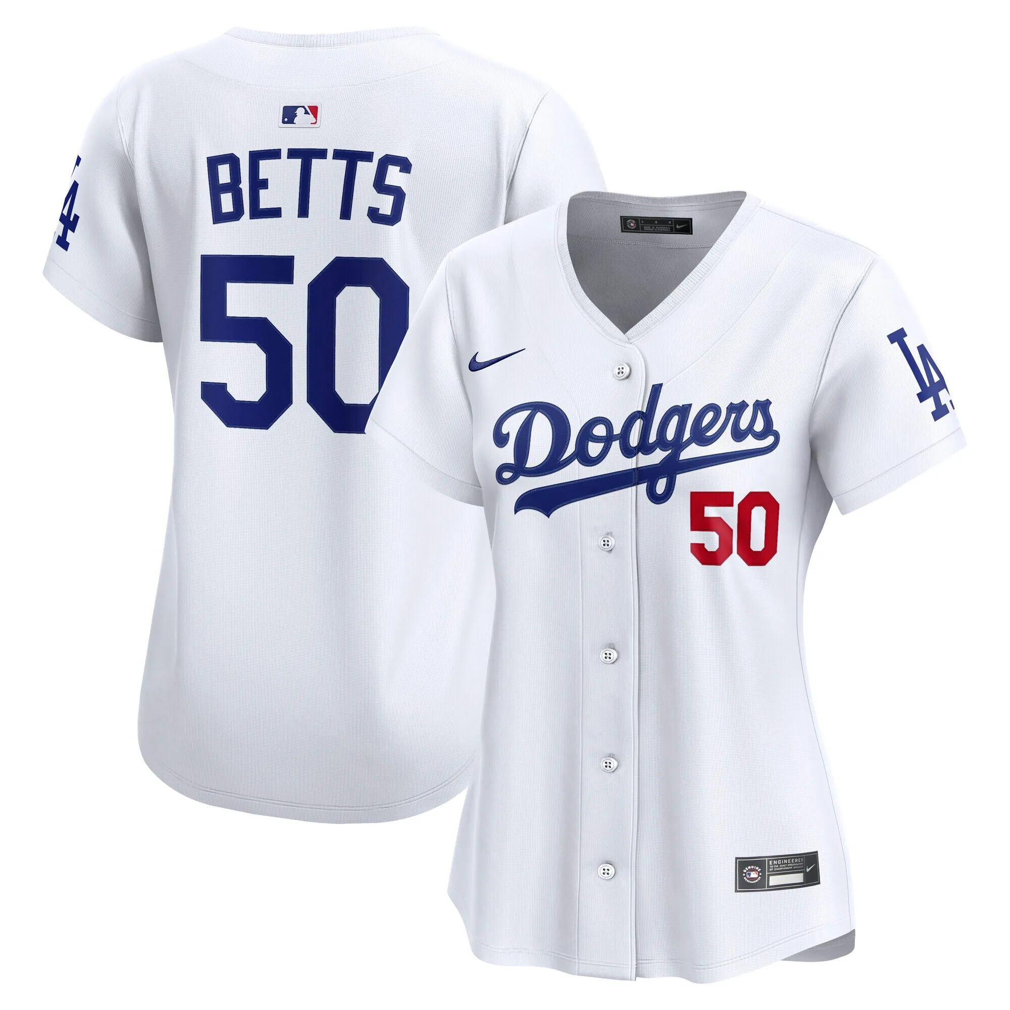 Mookie Betts Los Angeles Dodgers Nike Women's Home Limited Jersey – White