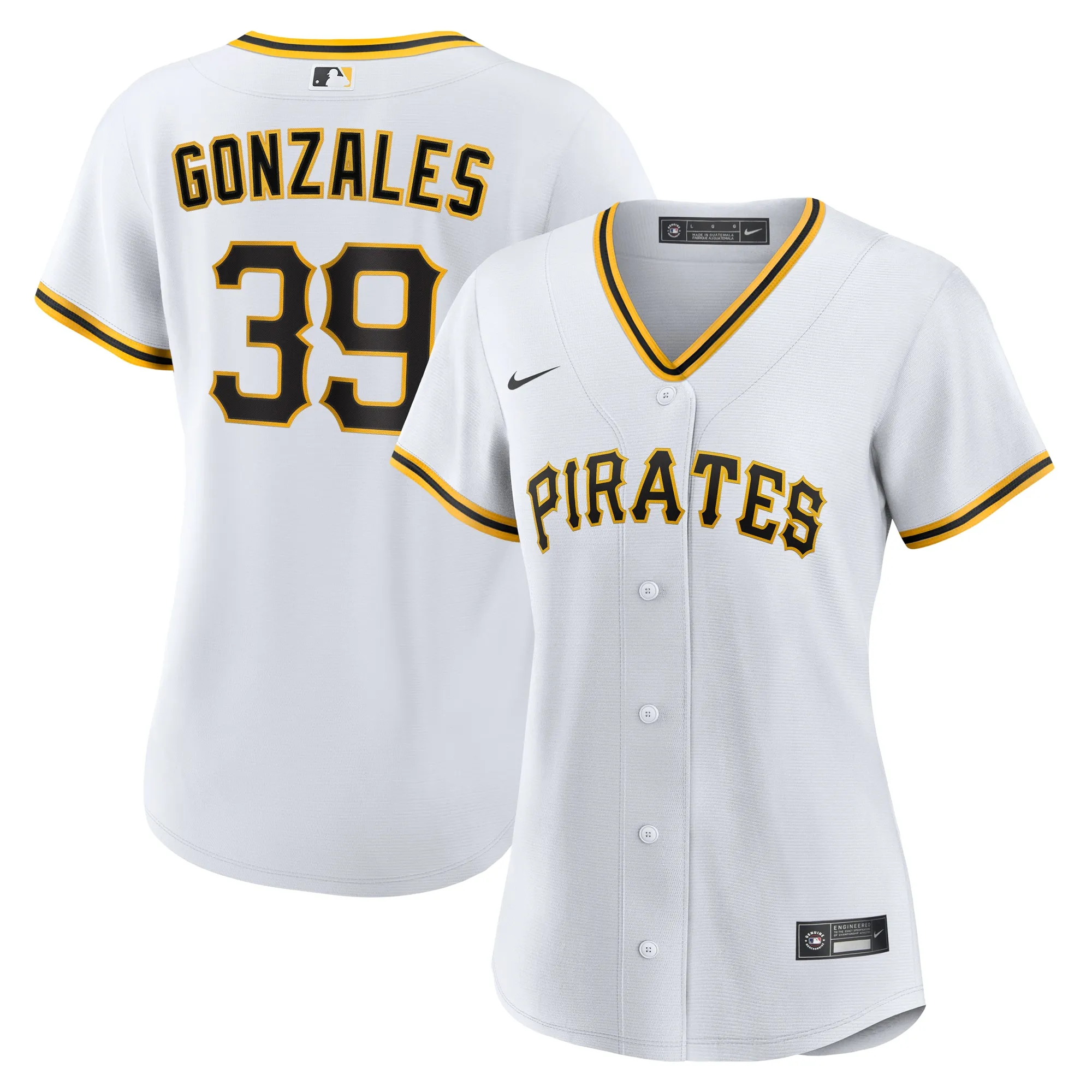 Nick Gonzales Pittsburgh Pirates Nike Women's Home Replica Jersey - White