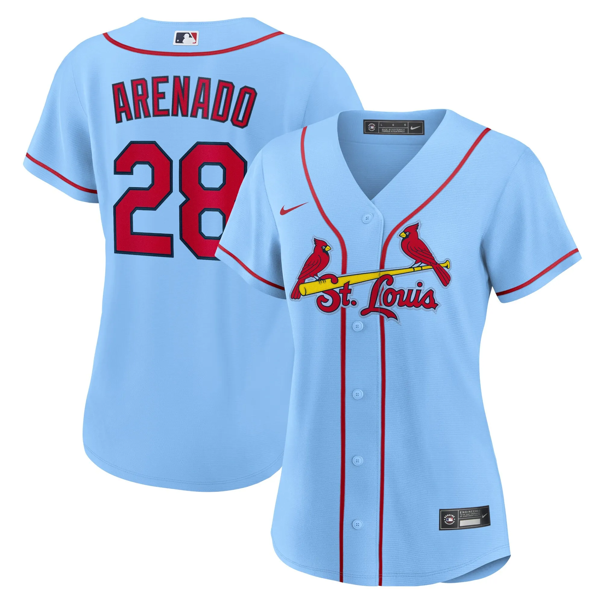 Nolan Arenado St. Louis Cardinals Nike Women's Alternate Replica Player Jersey - Light Blue