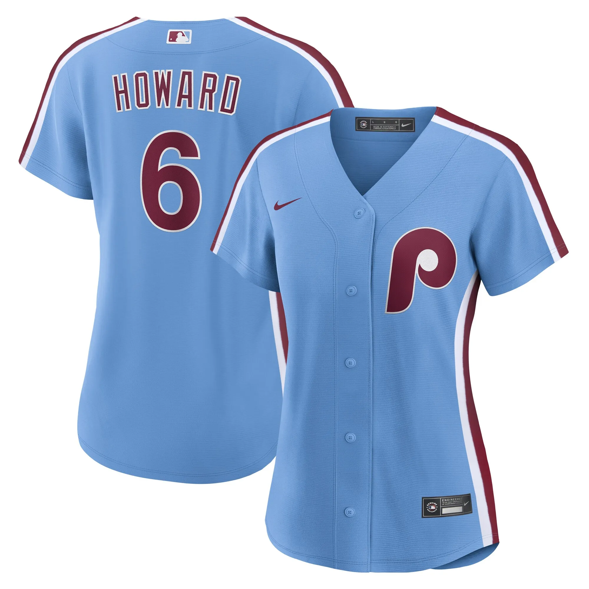 Ryan Howard Philadelphia Phillies Nike Women's Replica Jersey - Light Blue