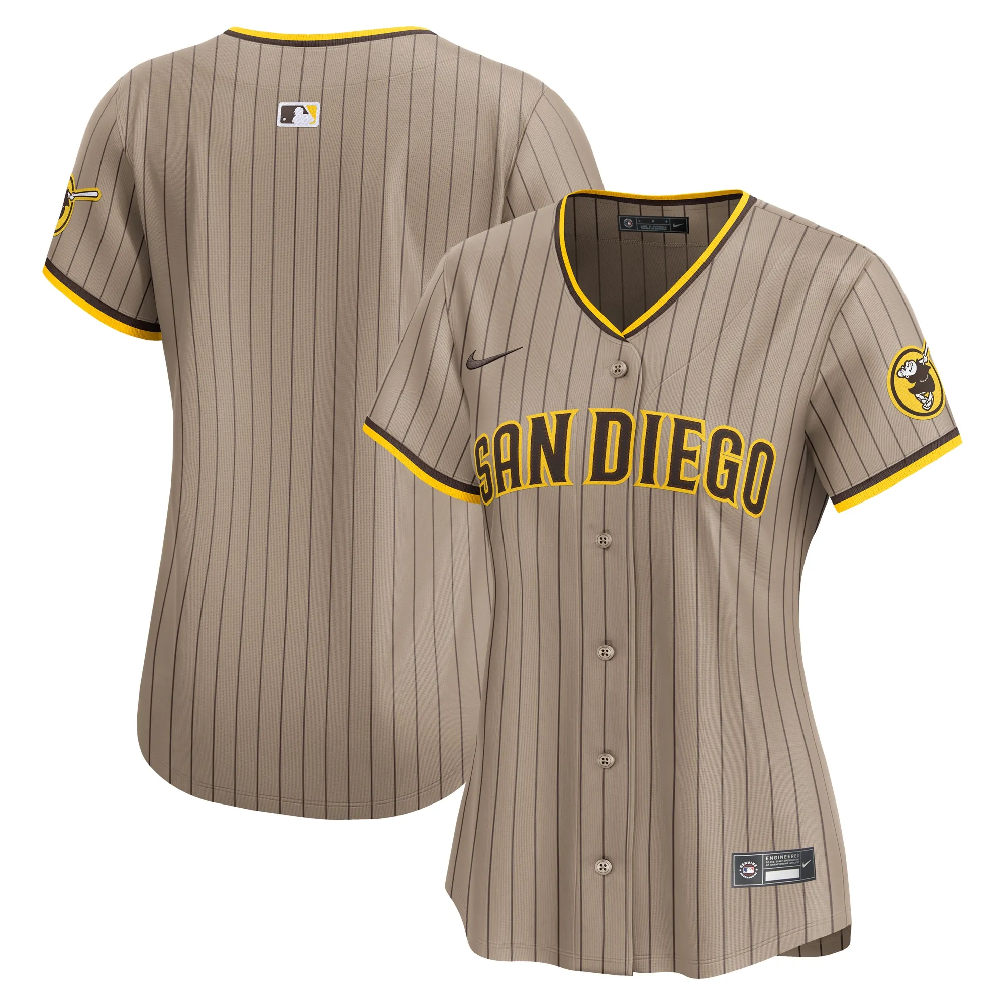 San Diego Padres Nike Women's Alternate Limited Jersey - Sand
