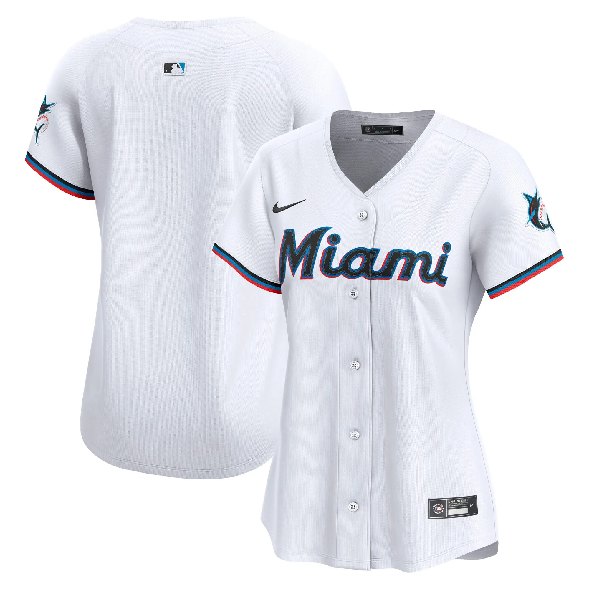 Miami Marlins Nike Women's Home Limited Jersey - White
