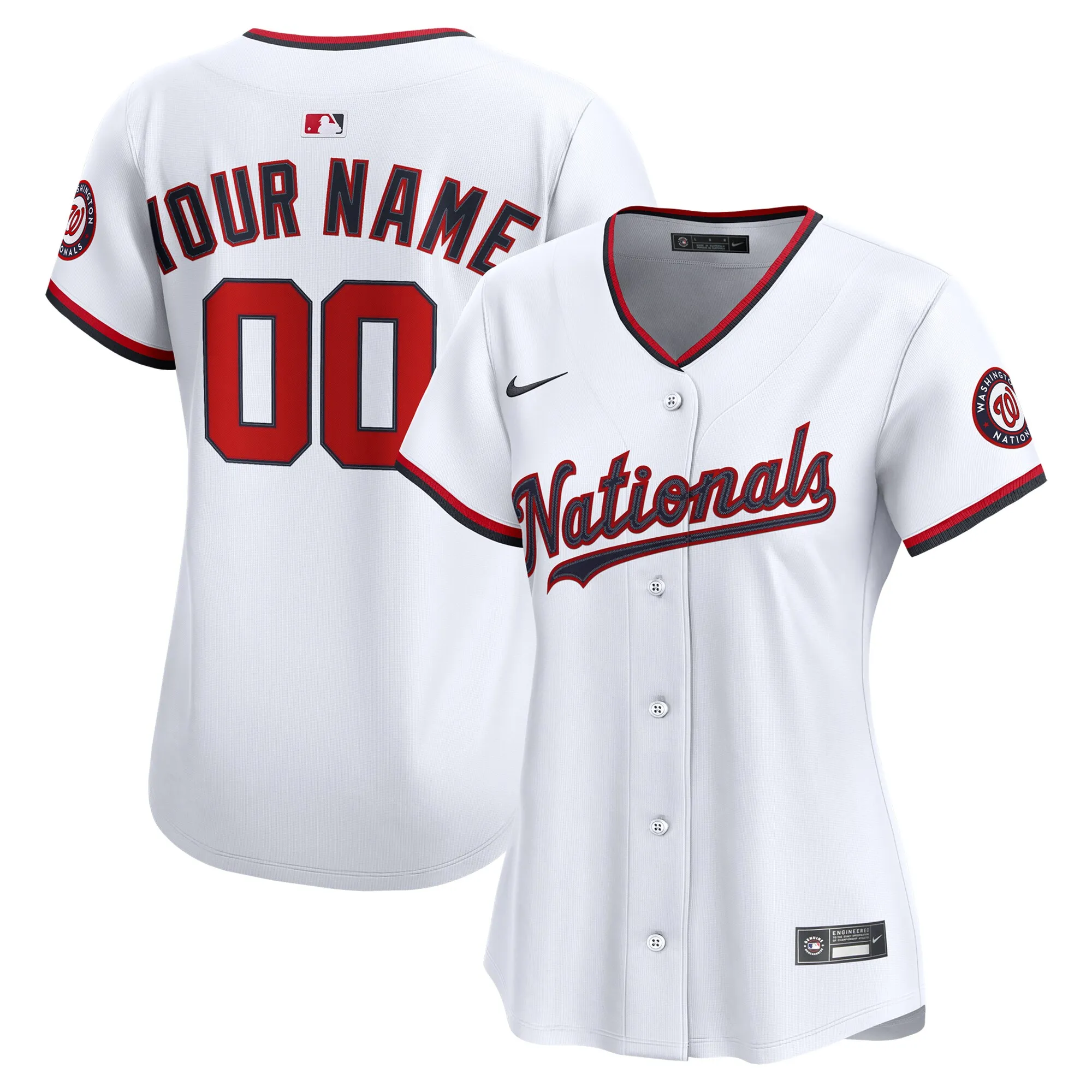 Washington Nationals Nike Women's Home Limited Custom Jersey - White