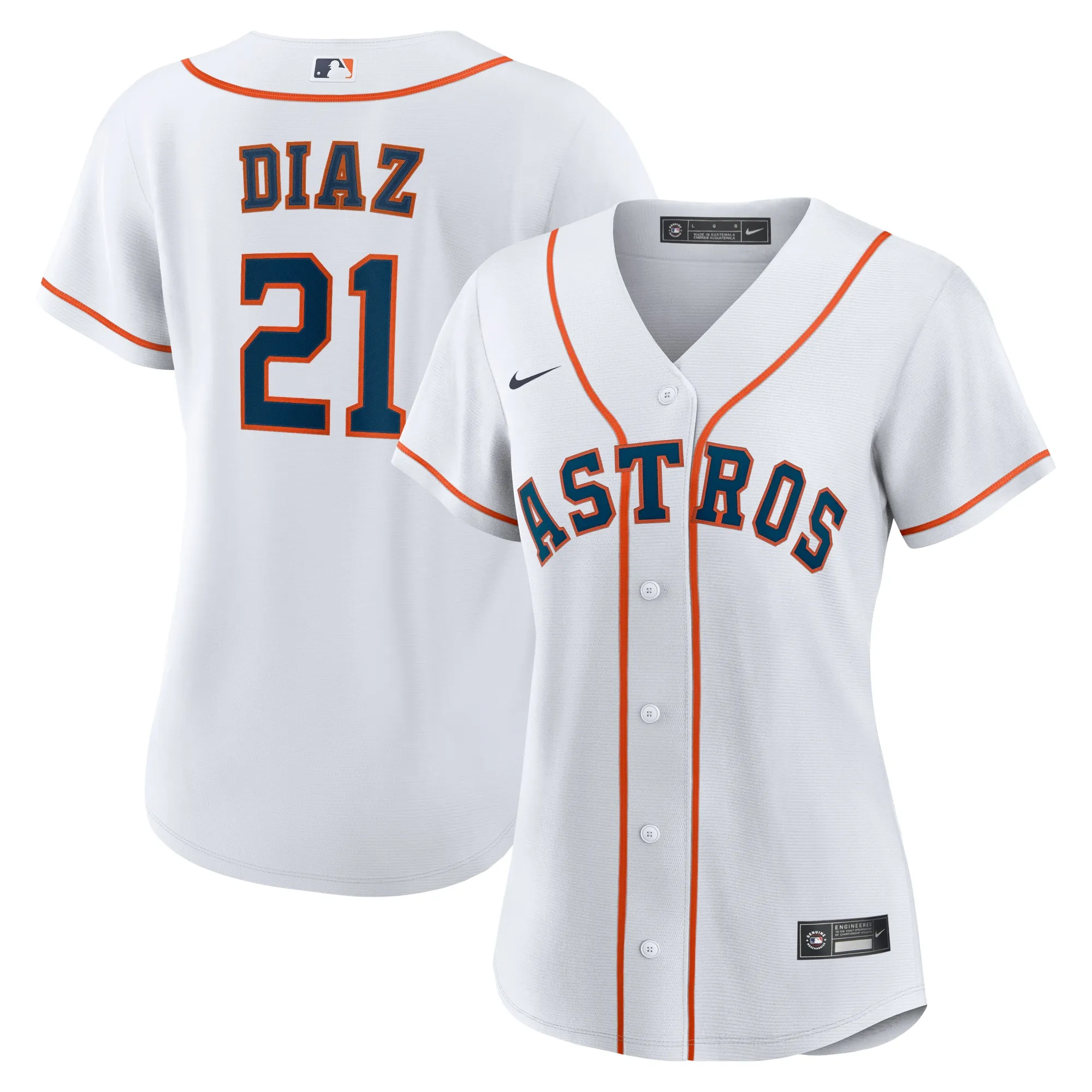 Yainer Diaz Houston Astros Nike Women's Home Replica Jersey  - White