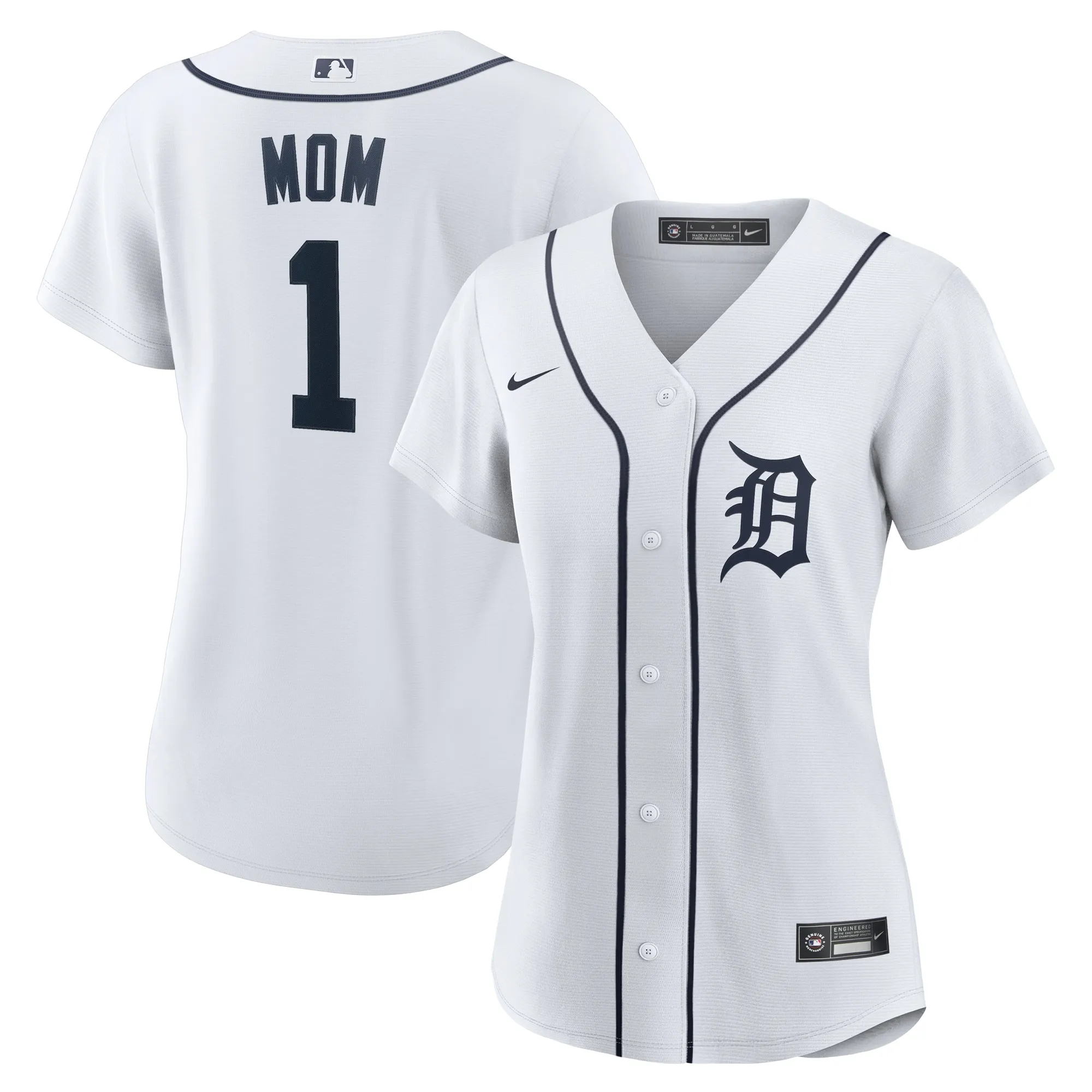 Detroit Tigers Nike Women's #1 Mom Home Replica Jersey - White