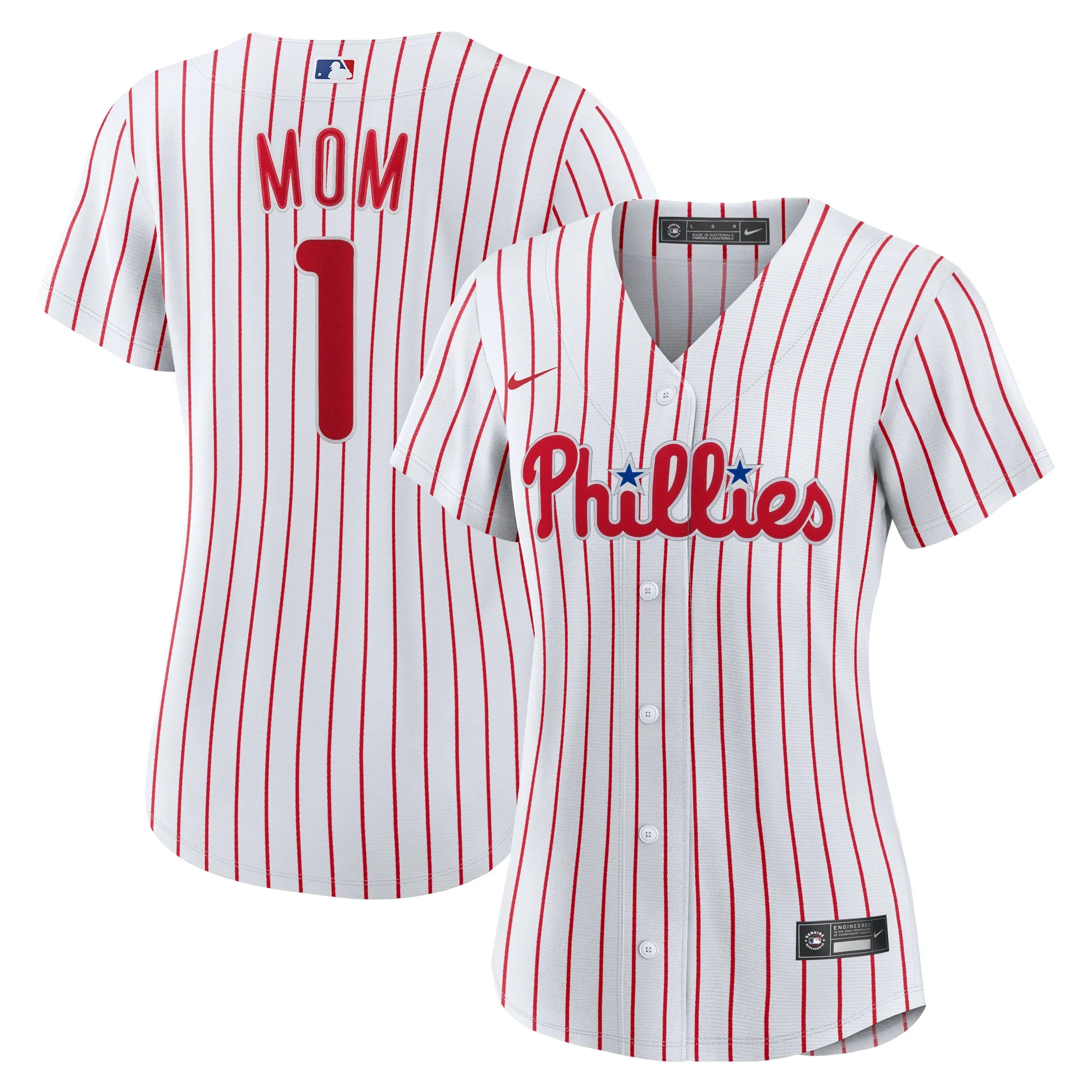 Philadelphia Phillies Nike Women's #1 Mom Home Replica Jersey - White