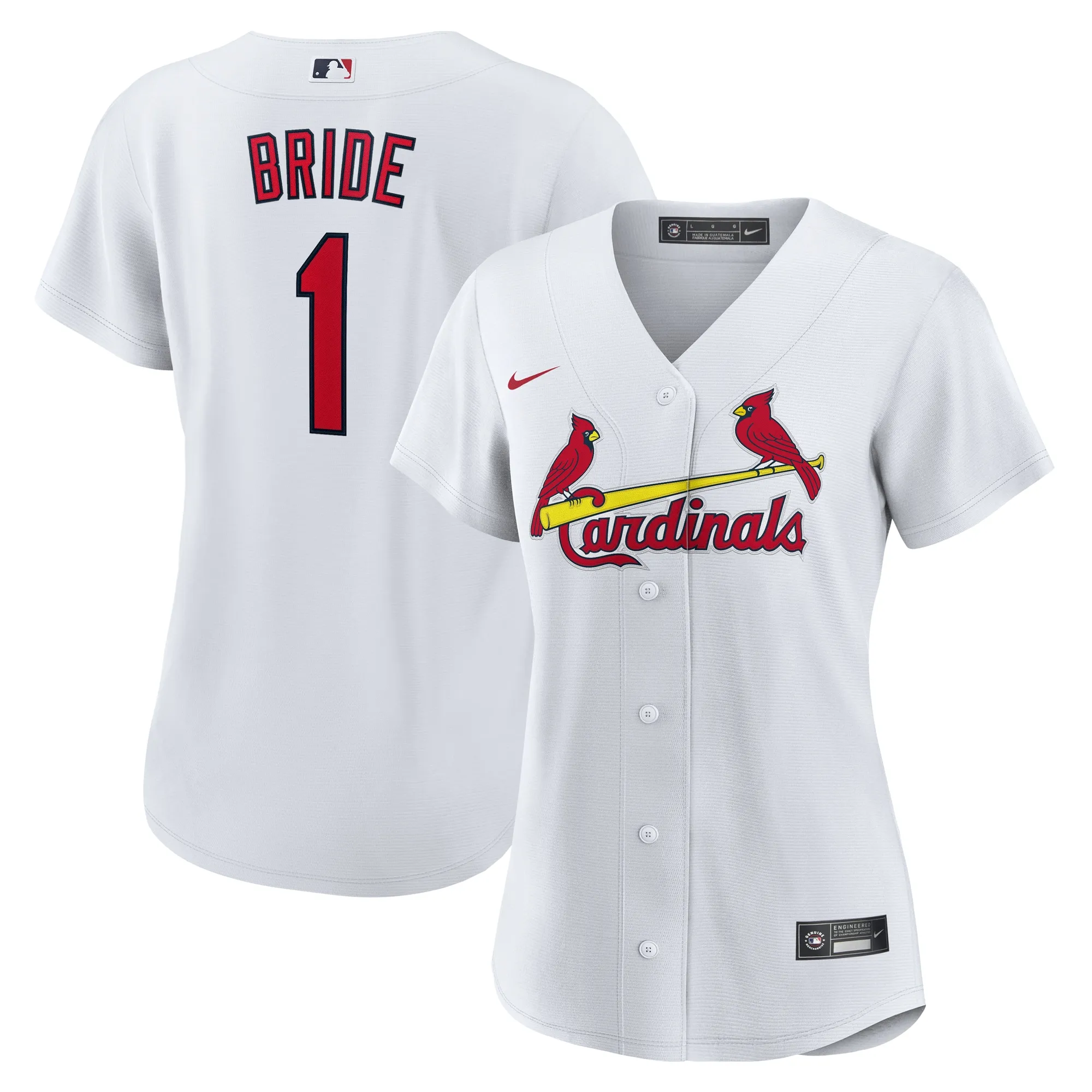 St. Louis Cardinals Nike Women's #1 Bride Home Replica Jersey - White