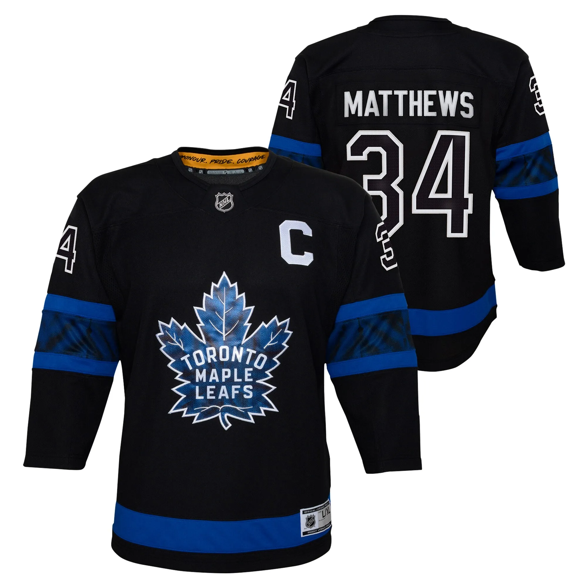 Auston Matthews Toronto Maple Leafs Youth Alternate Premier Player Jersey - Black