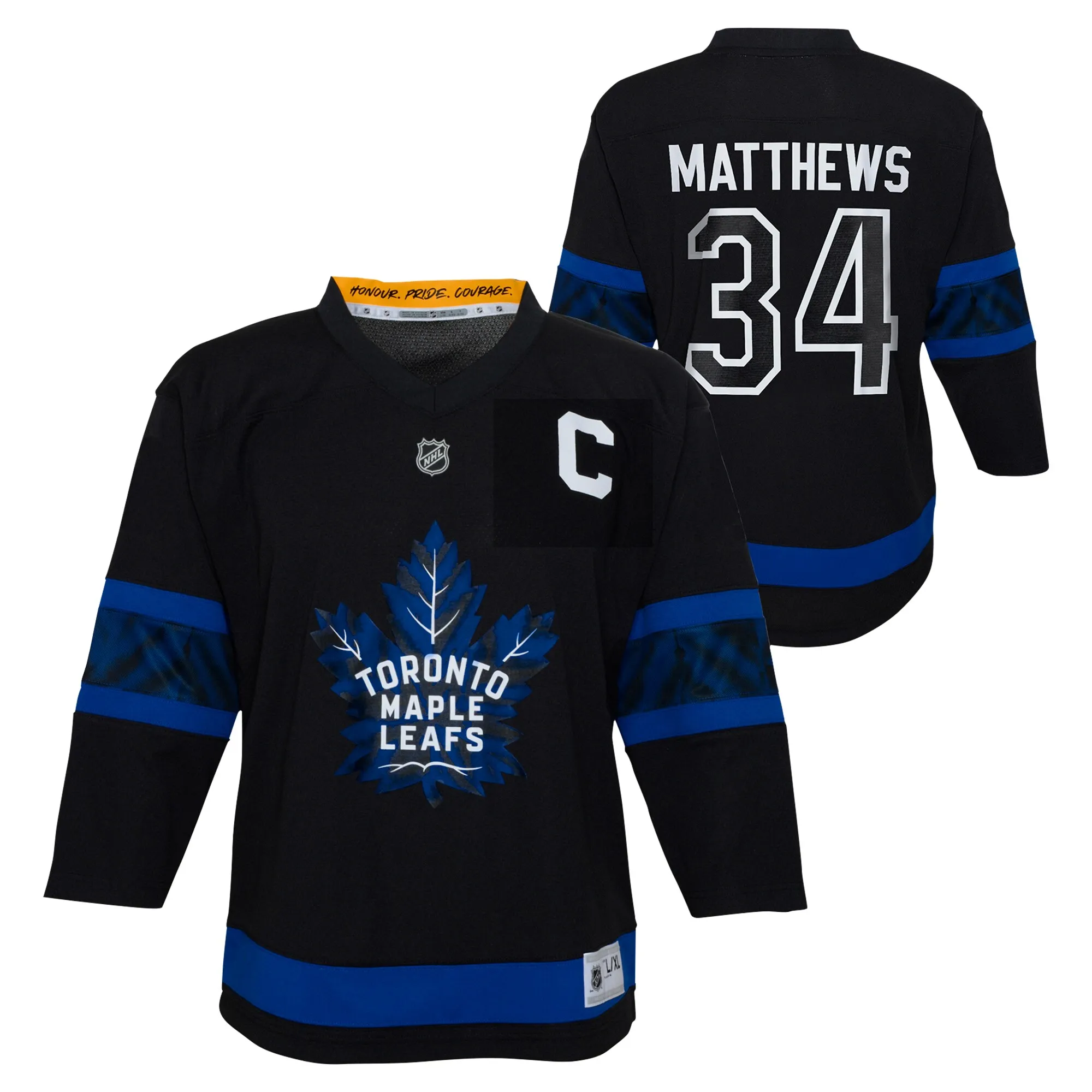 Auston Matthews Toronto Maple Leafs Youth Alternate Replica Player Jersey - Black