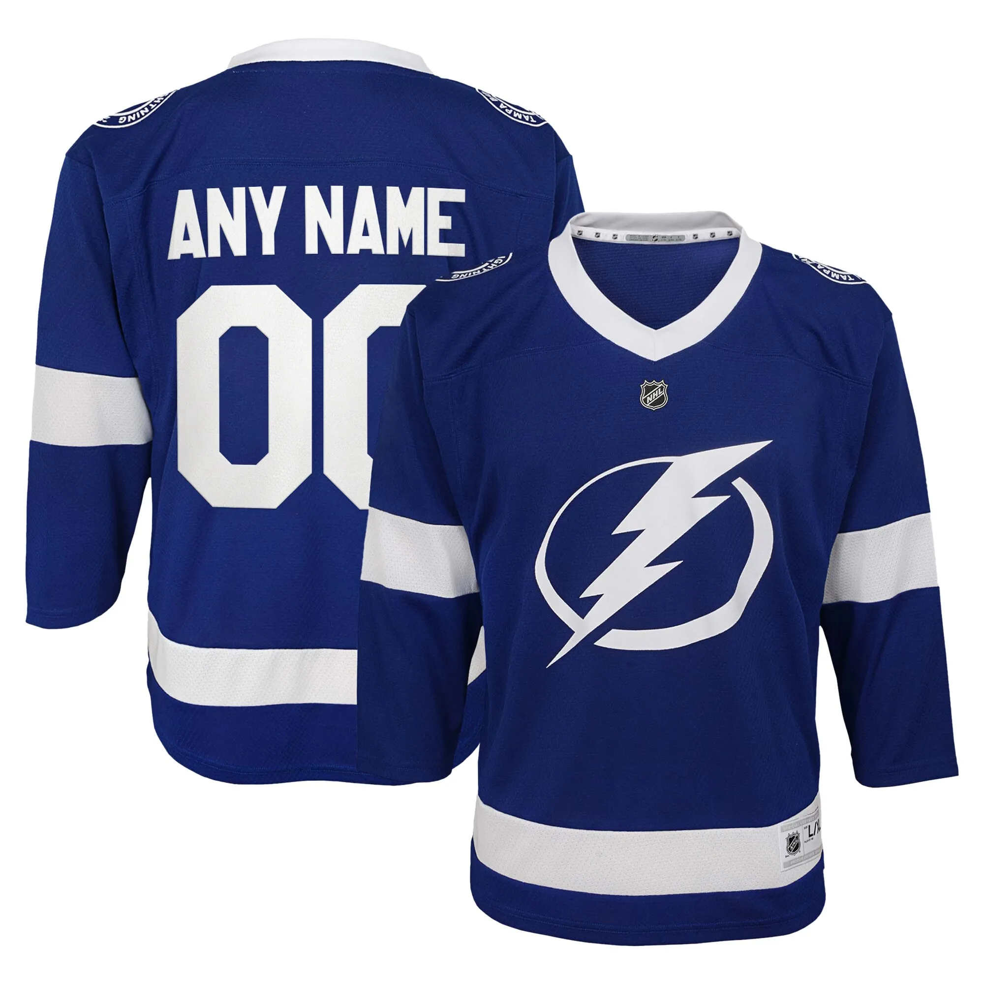 Tampa Bay Lightning Youth Replica Custom Jersey - Blue