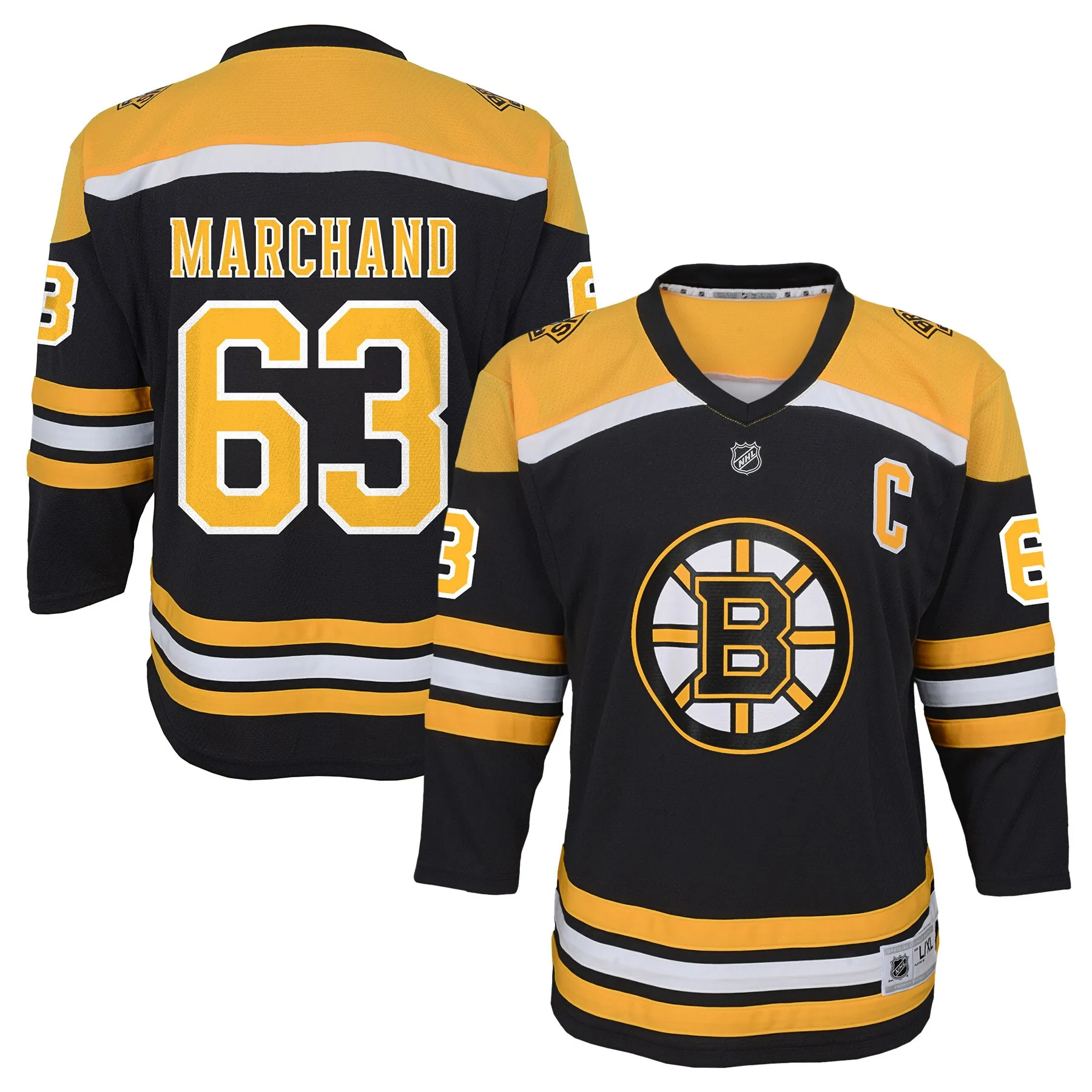 Brad Marchand Boston Bruins Youth Home Replica Player Jersey - Black