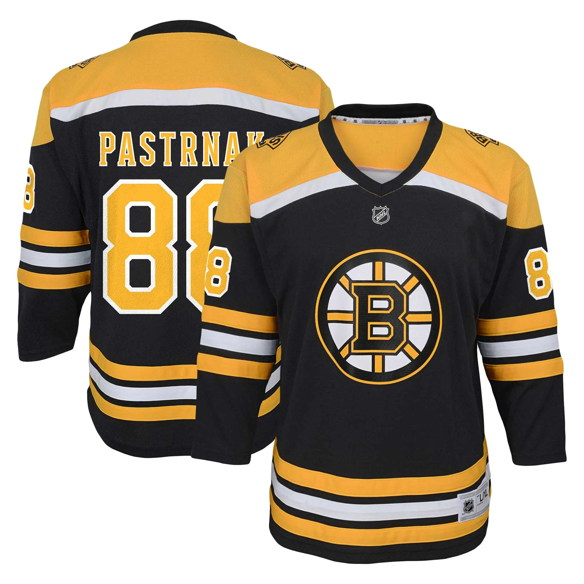 David Pastrnak Boston Bruins Youth  Home Replica Player Jersey - Black