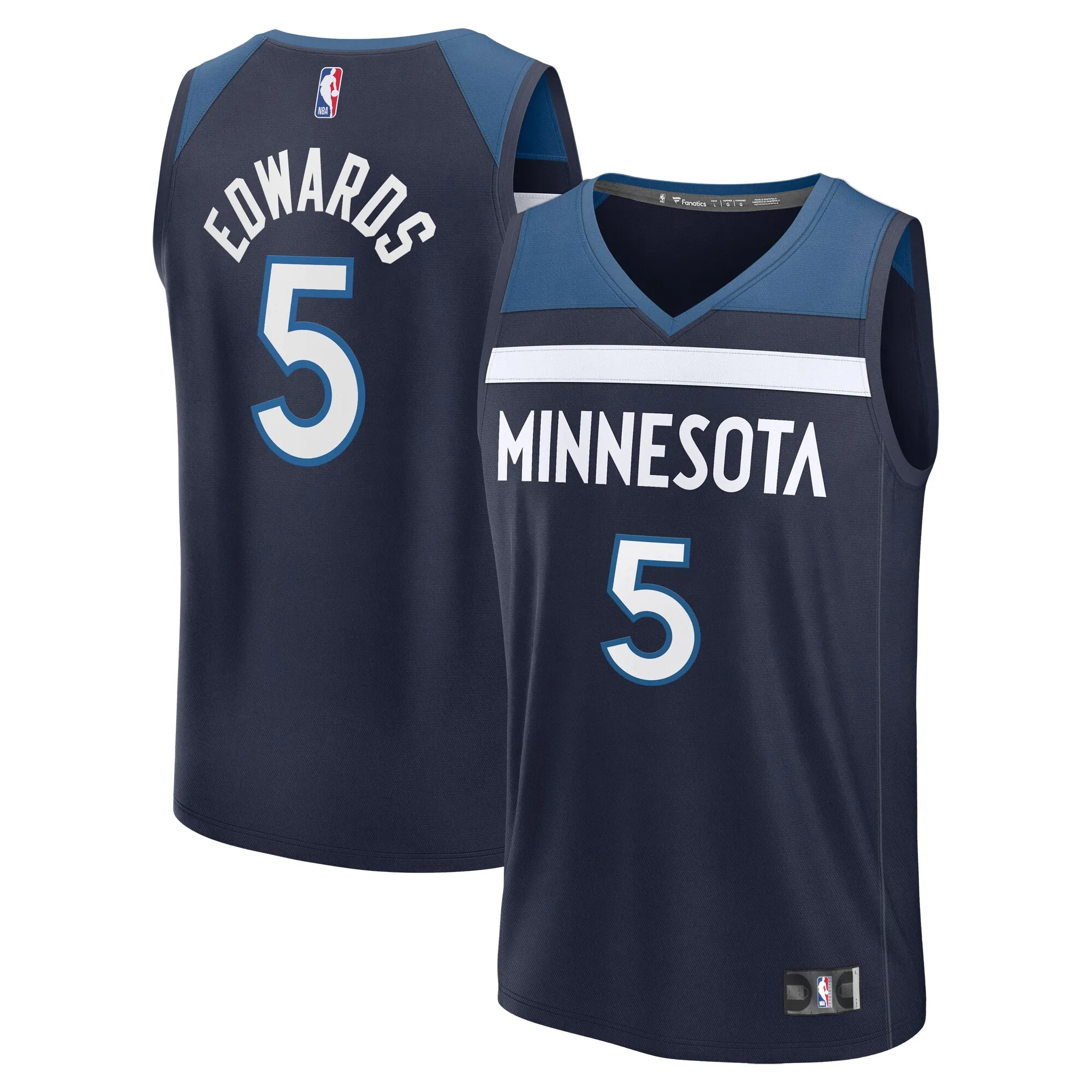 Anthony Edwards Minnesota Timberwolves Fanatics Youth Fast Break Replica Player Jersey - Icon Edition - Navy