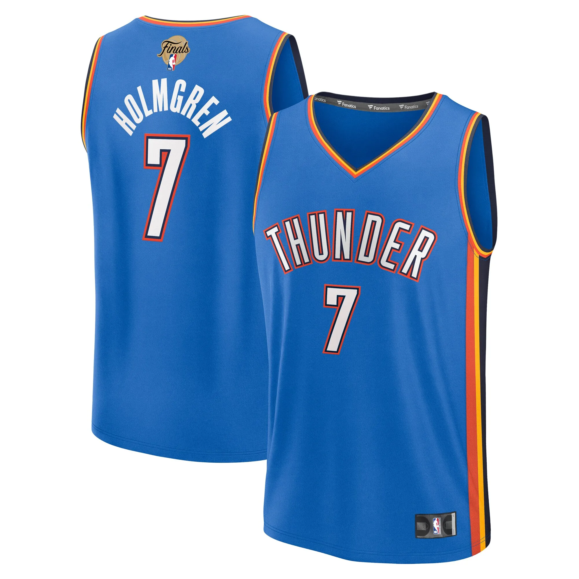 Chet Holmgren Oklahoma City Thunder Fanatics Youth 2025 NBA Finals Fast Break Replica Player Jersey - Icon Edition - Blue