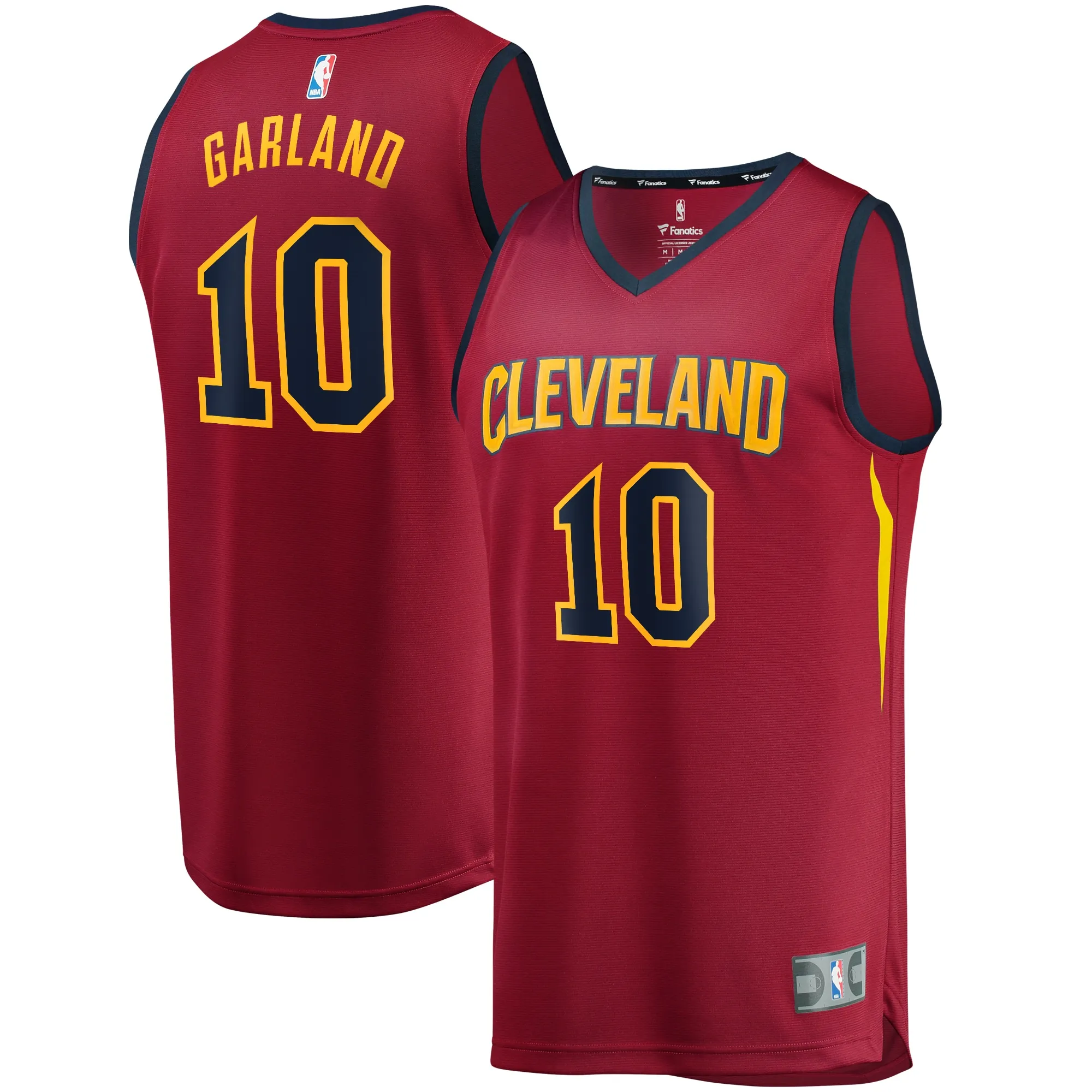 Darius Garland Cleveland Cavaliers Fanatics Youth Replica Fast Break Jersey Wine - Icon Edition