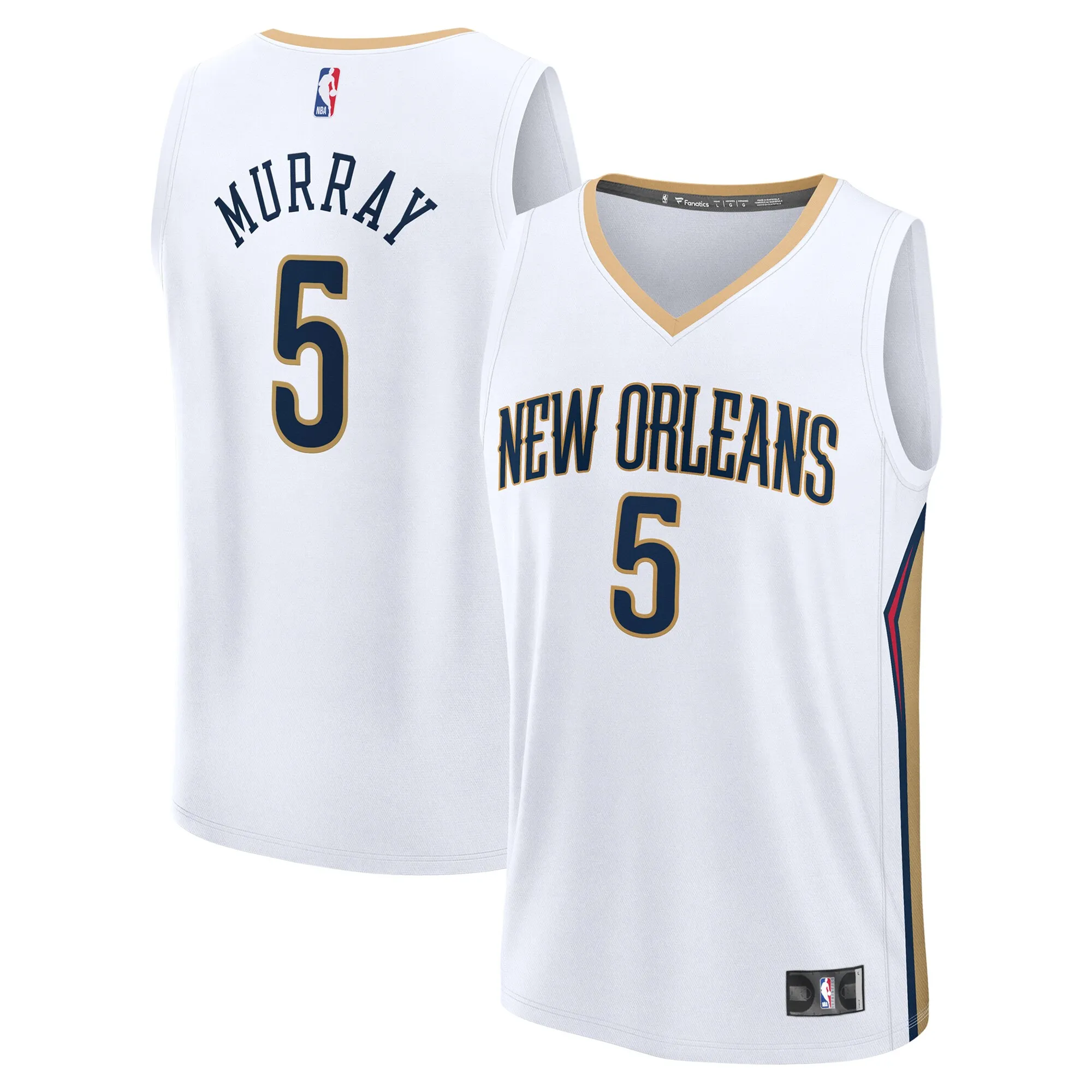 Dejounte Murray New Orleans Pelicans Fanatics Youth Fast Break Replica Player Jersey - Association - White Edition