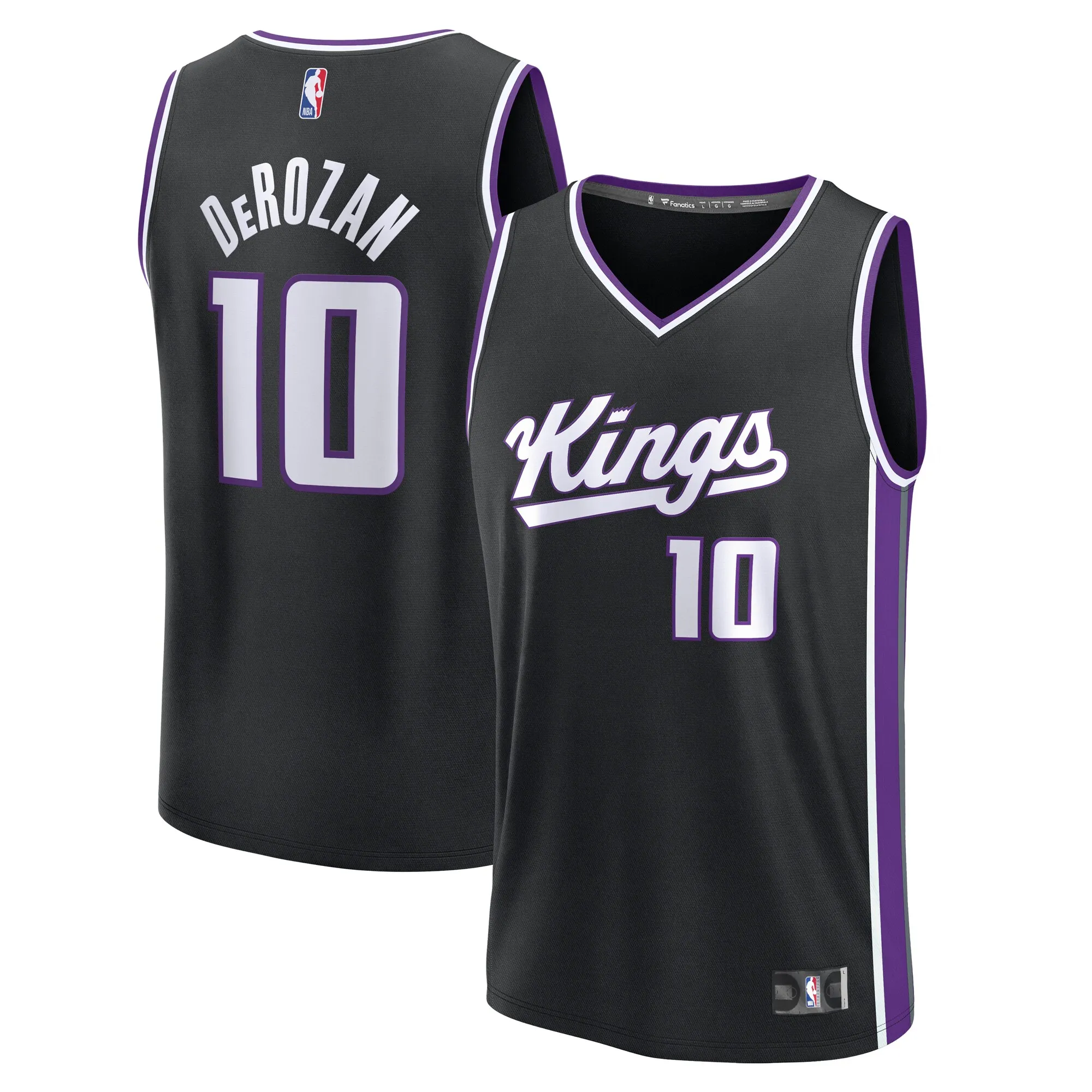 DeMar DeRozan Sacramento Kings Fanatics Youth Fast Break Replica Player Jersey - Icon Edition - Black