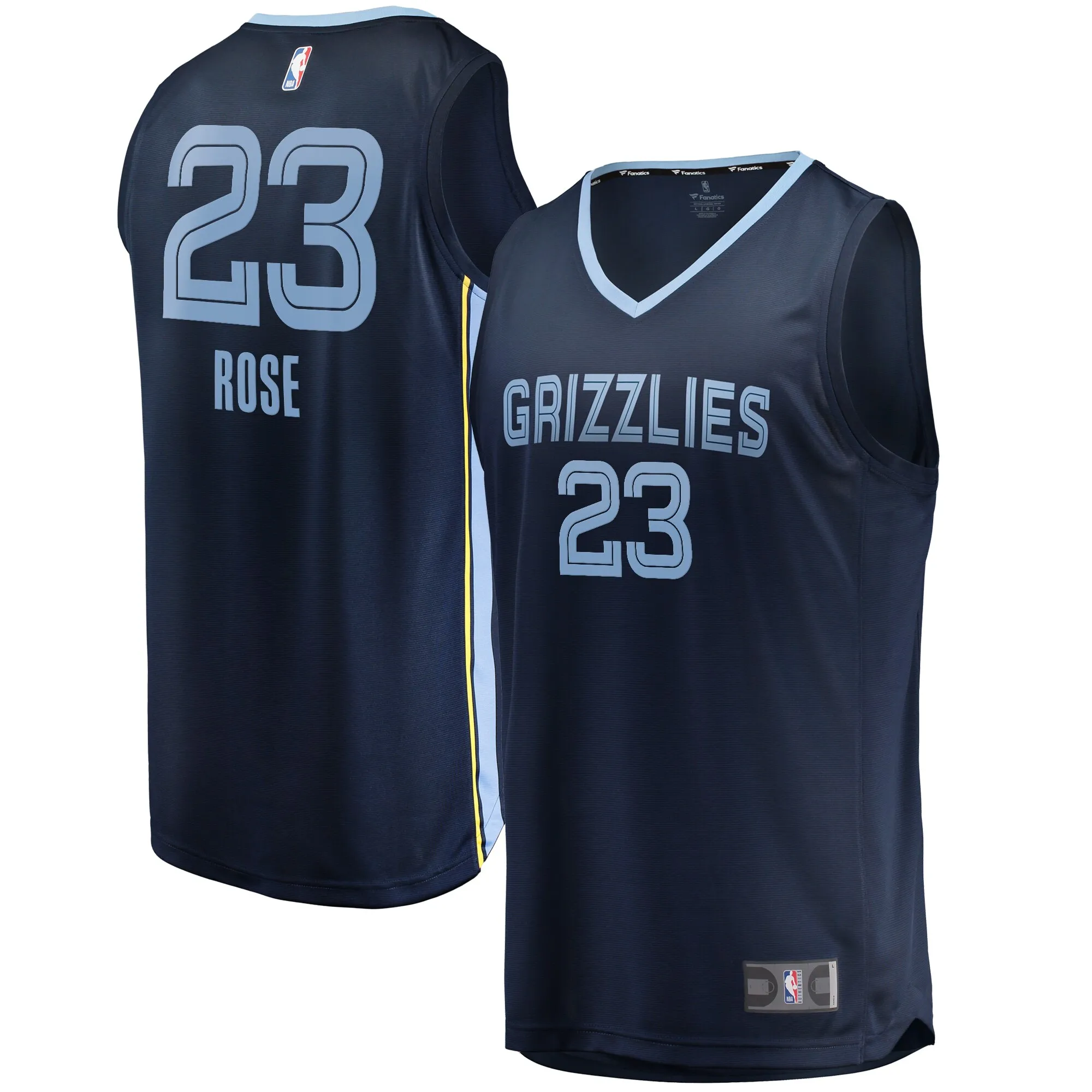 Derrick Rose Memphis Grizzlies Fanatics Youth Fast Break Player Jersey - Icon Edition - Navy