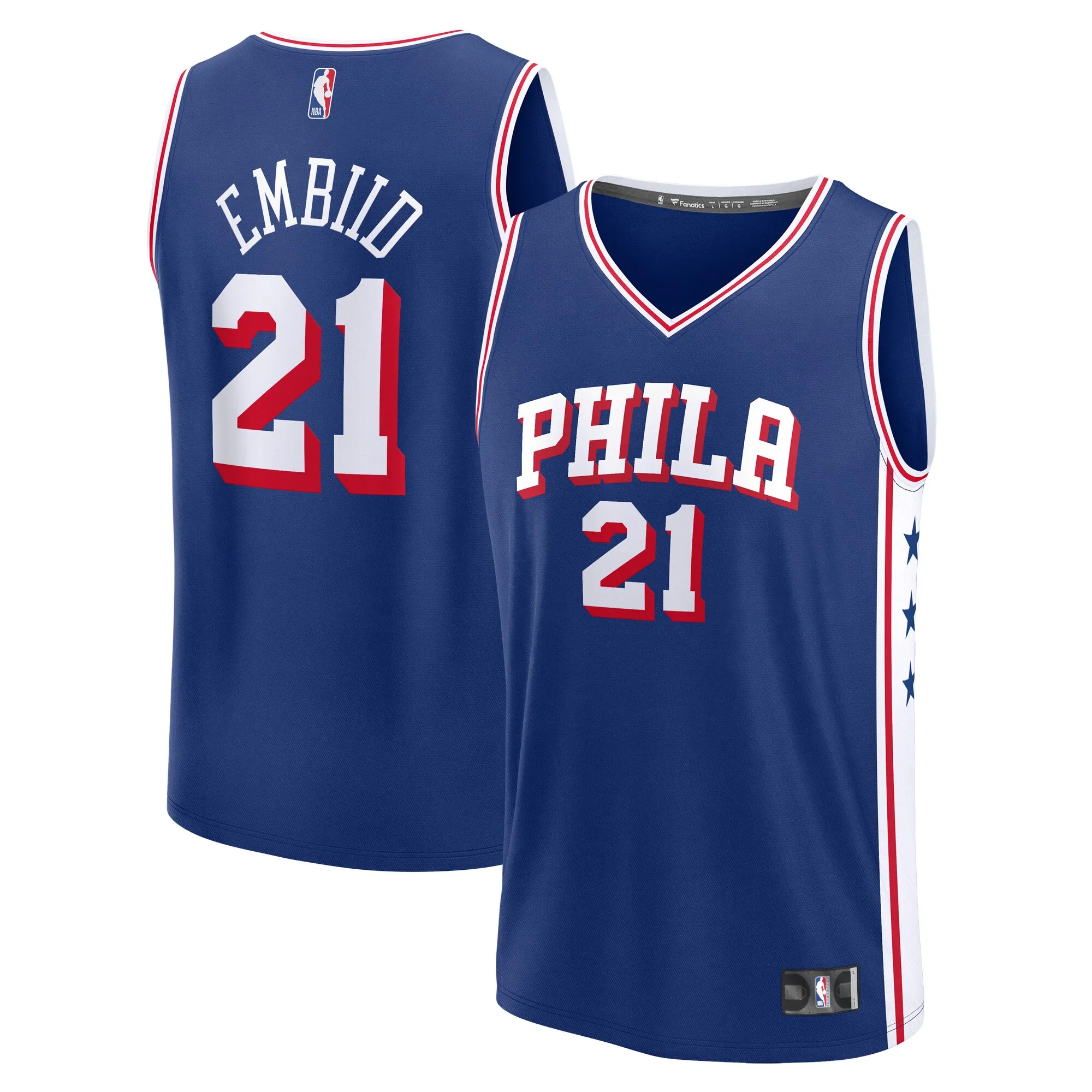 Joel Embiid Philadelphia 76ers Fanatics Youth Fast Break Replica Player Jersey - Icon Edition - Royal
